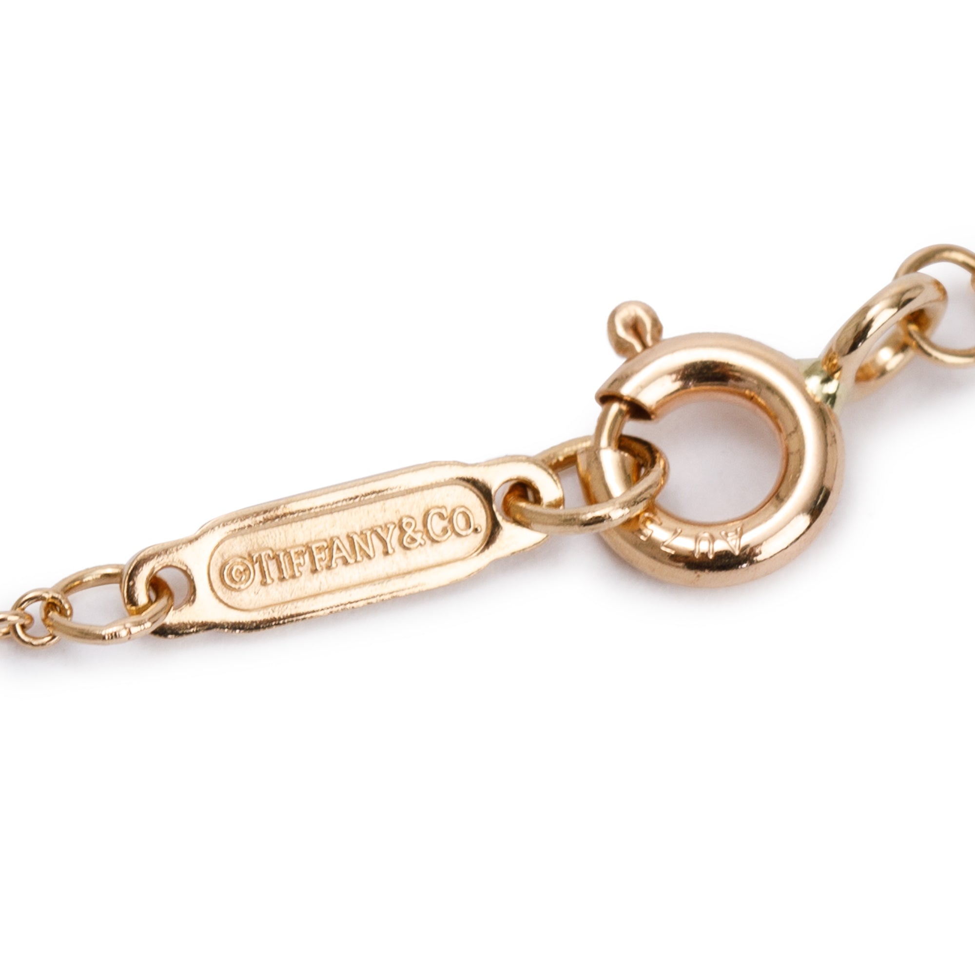 Tiffany & Co. 18k Rose Gold Diamond Atlas Bar Pendant Necklace