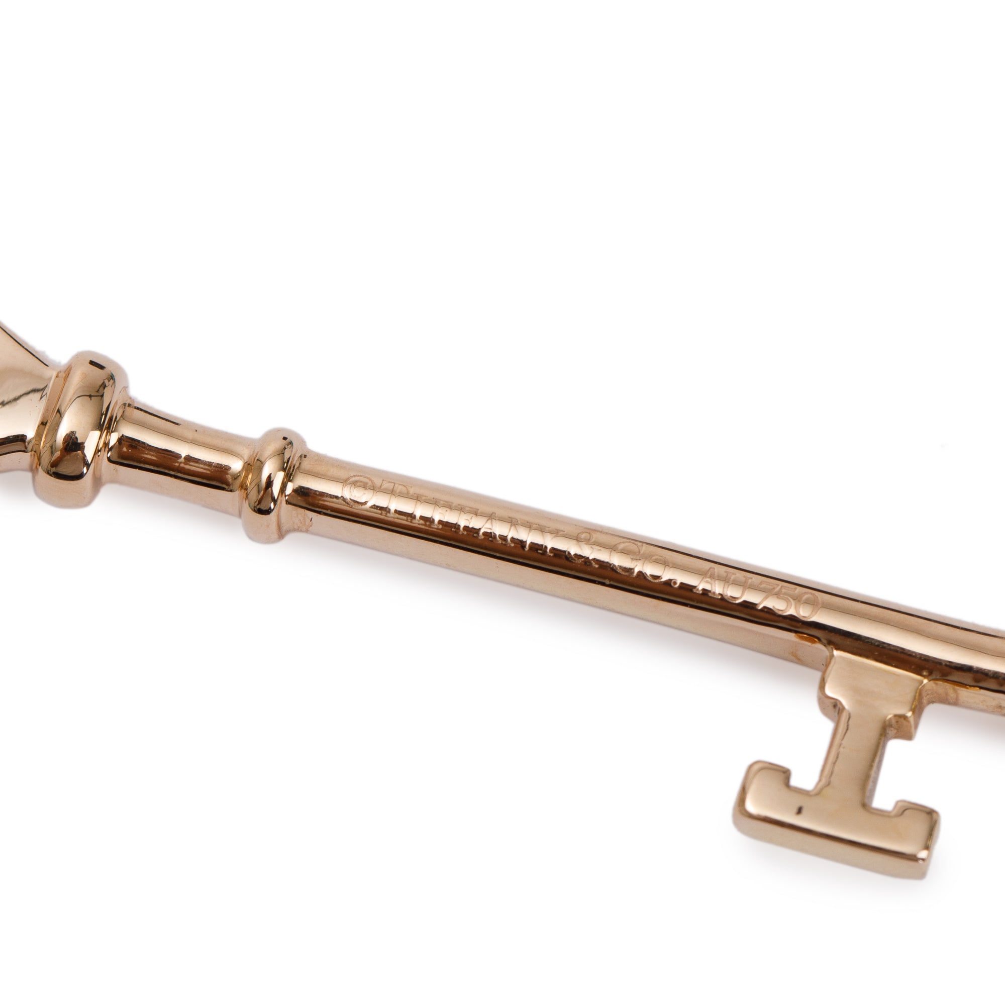 Tiffany & Co. 18k Rose Gold Diamond Large Daisy Key Pendant Necklace