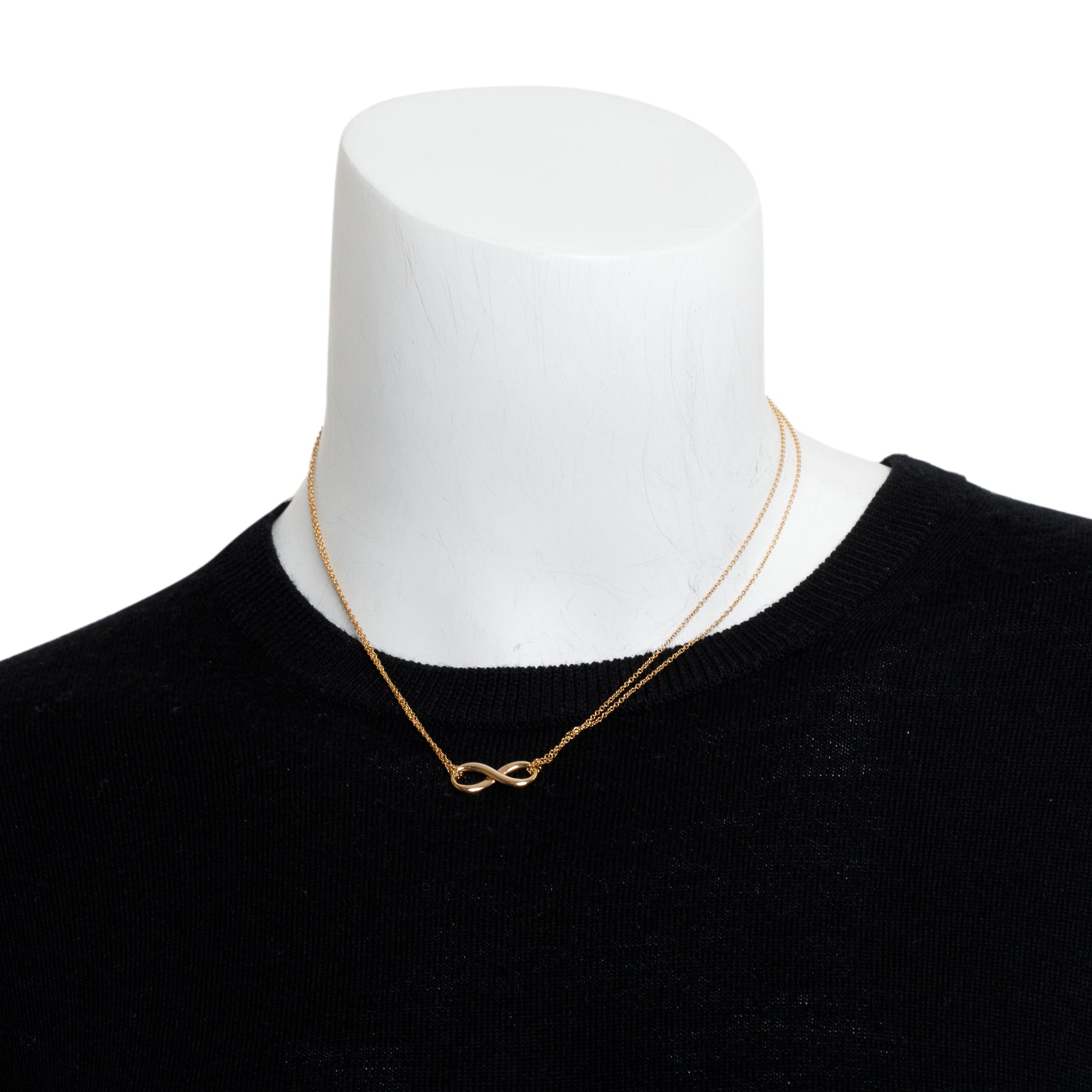 Tiffany & Co. 18k Rose Gold Infinity Pendant Necklace w/ Box