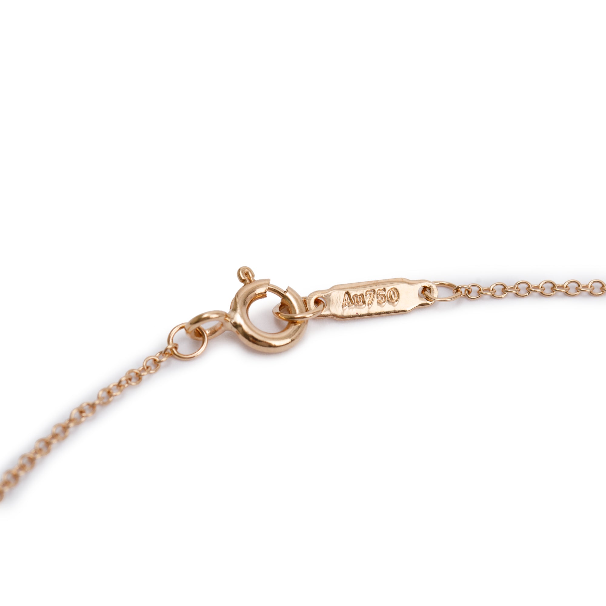 Tiffany & Co. 18k Rose Gold Open Circle Diamond Pendant Necklace, Size Small