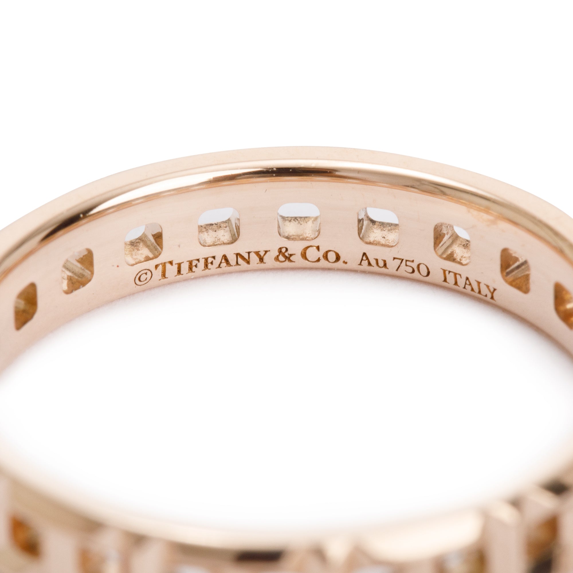 Tiffany & Co. 18k Rose Gold T True Narrow Ring, Size 6