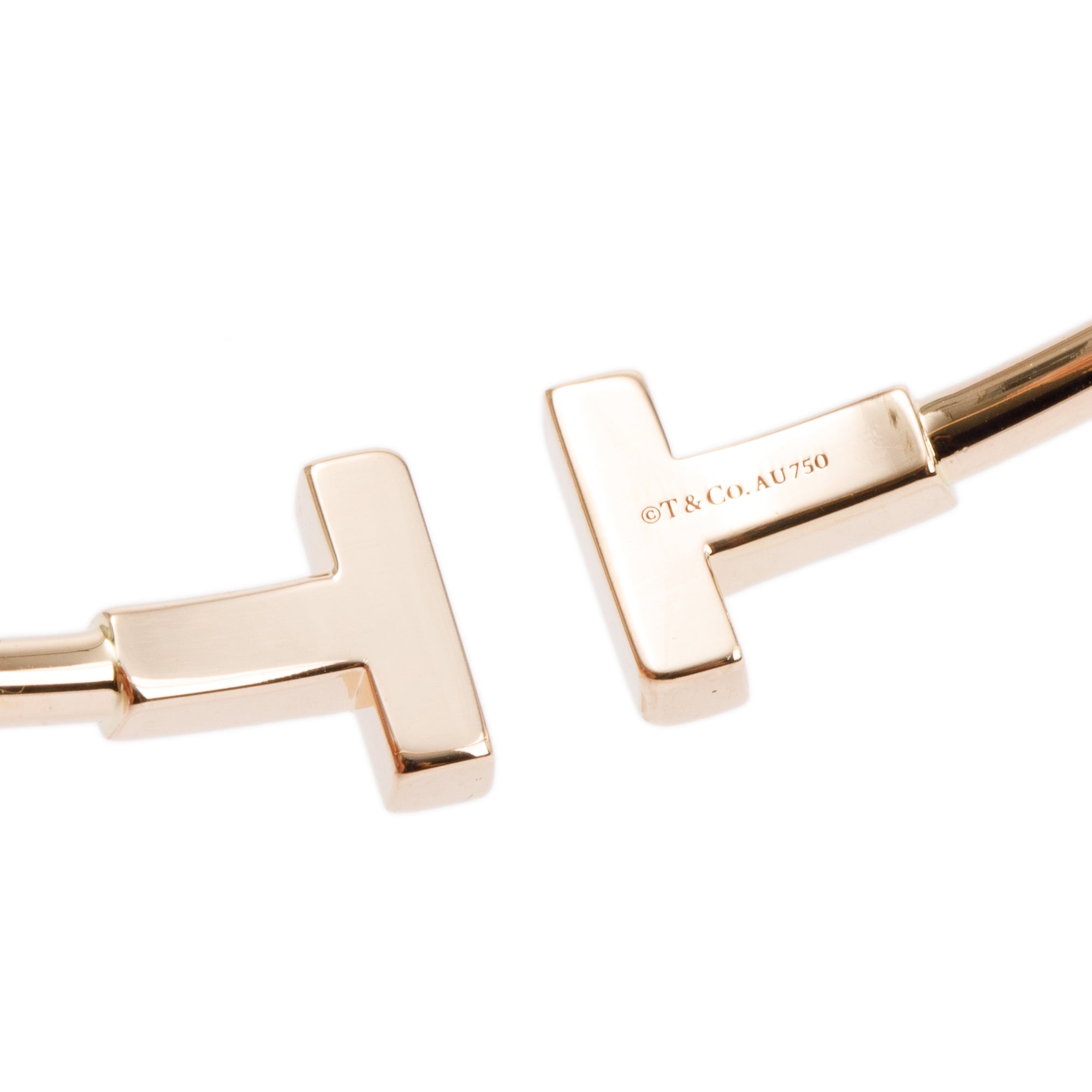 Tiffany & Co. 18k Rose Gold T Wire Bracelet