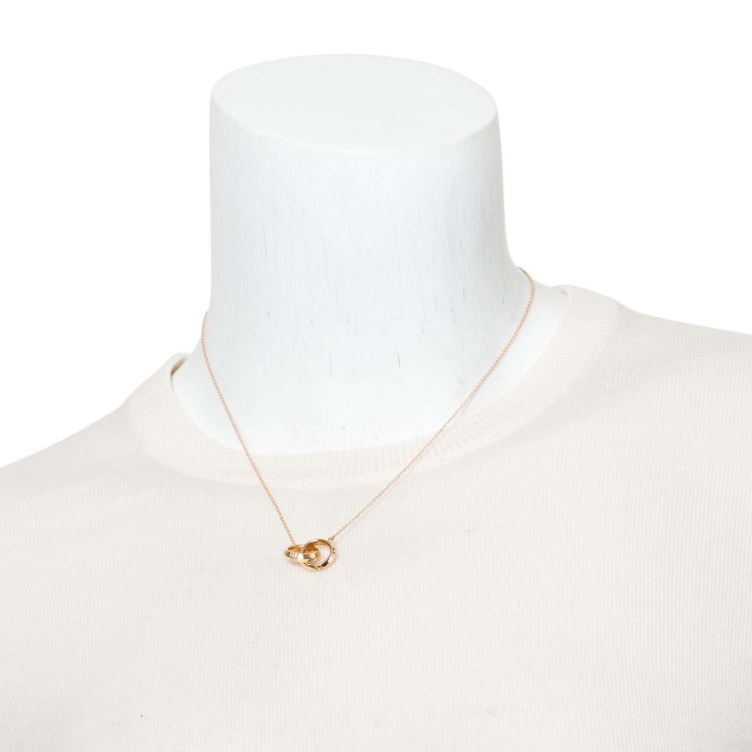 Tiffany & Co. 18k Rose Gold X Interlocking Pendant Necklace w/ Box