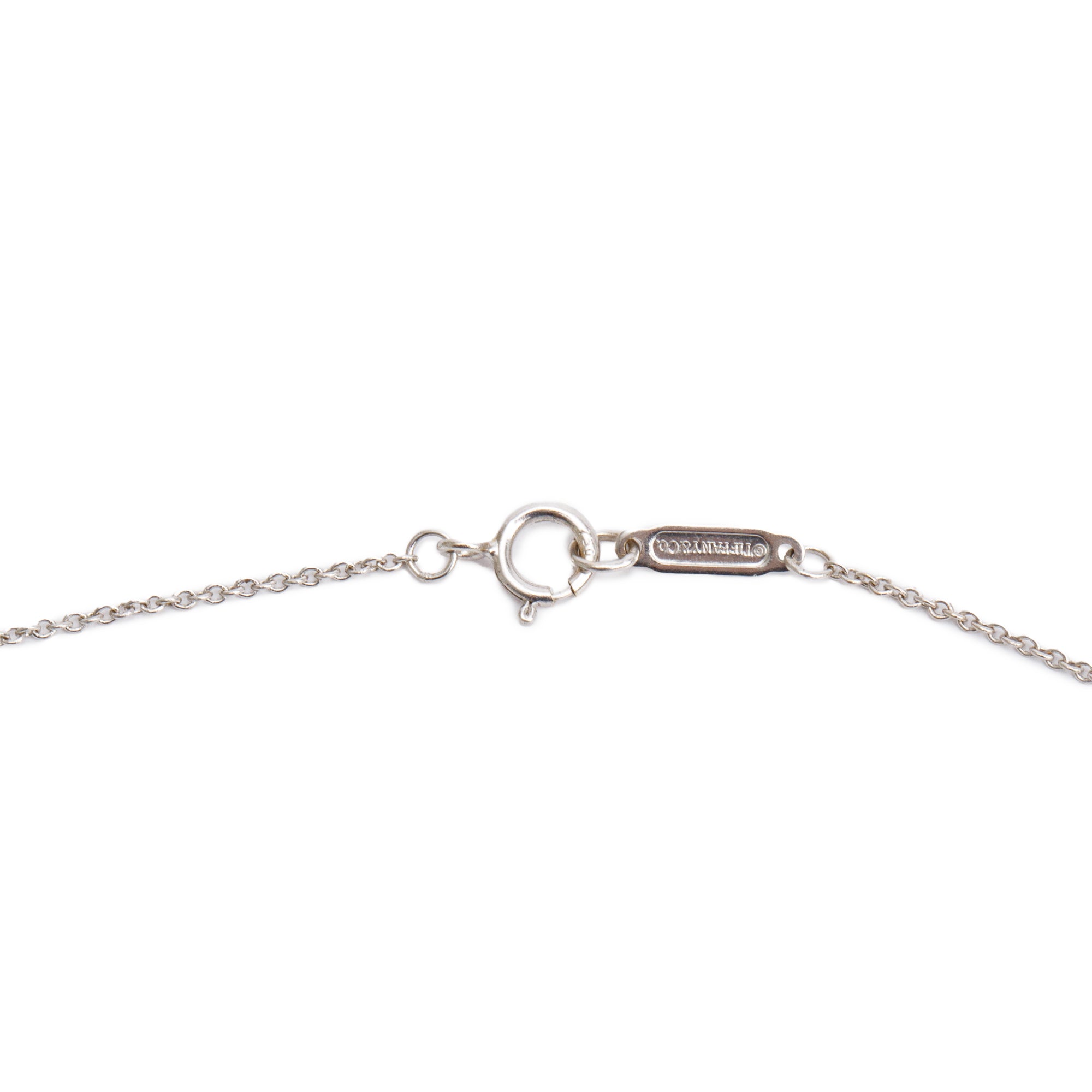 Tiffany & Co. 18k White Gold Aquamarine & Diamond Daisy Key Pendant Necklace w/ Box