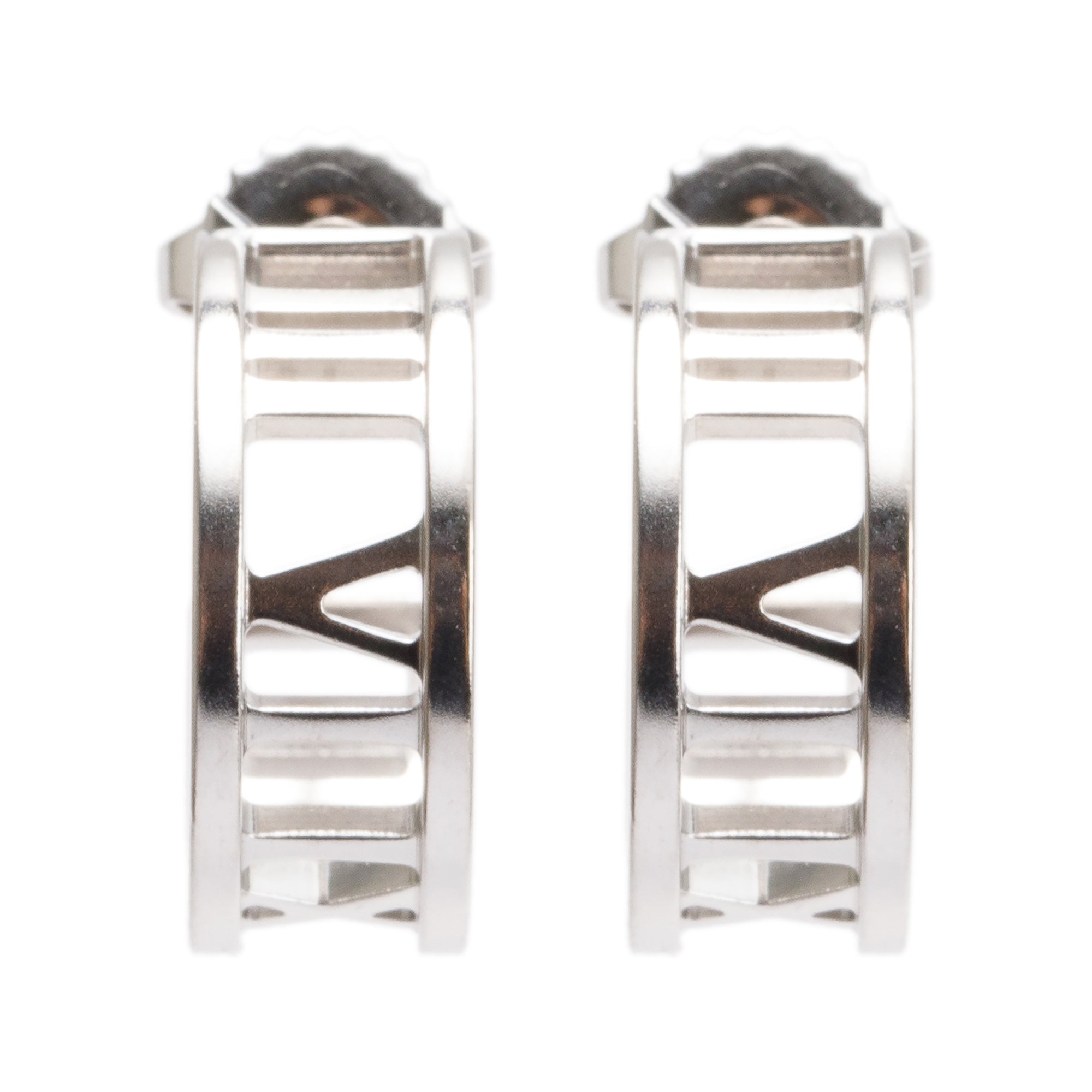 Tiffany & Co. 18k White Gold Atlas Hoop Earrings