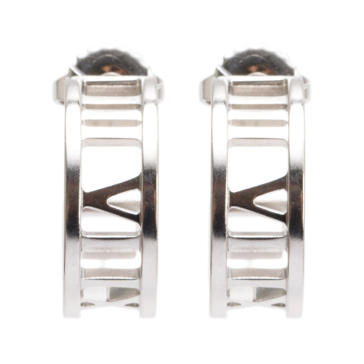 Tiffany & Co. 18k White Gold Atlas Hoop Earrings – OLIVER'S