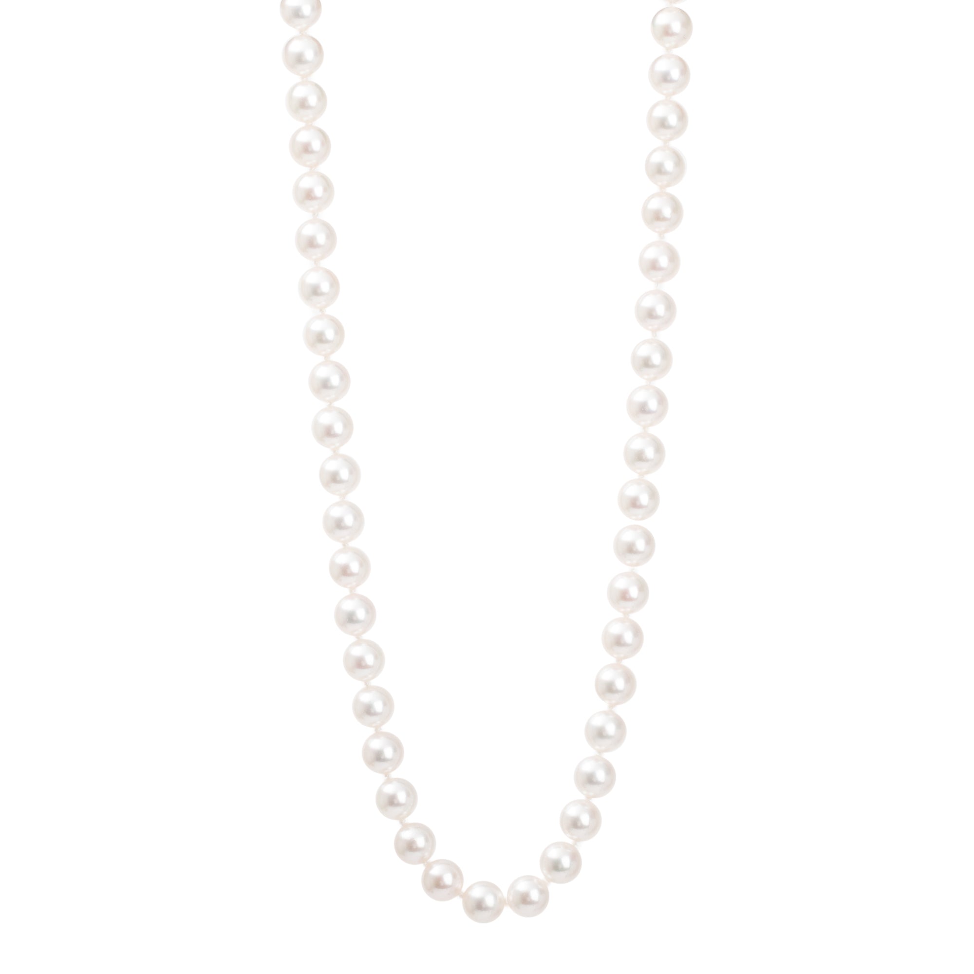 Tiffany & Co. 18k White Gold Essential Pearl Necklace w/ Box