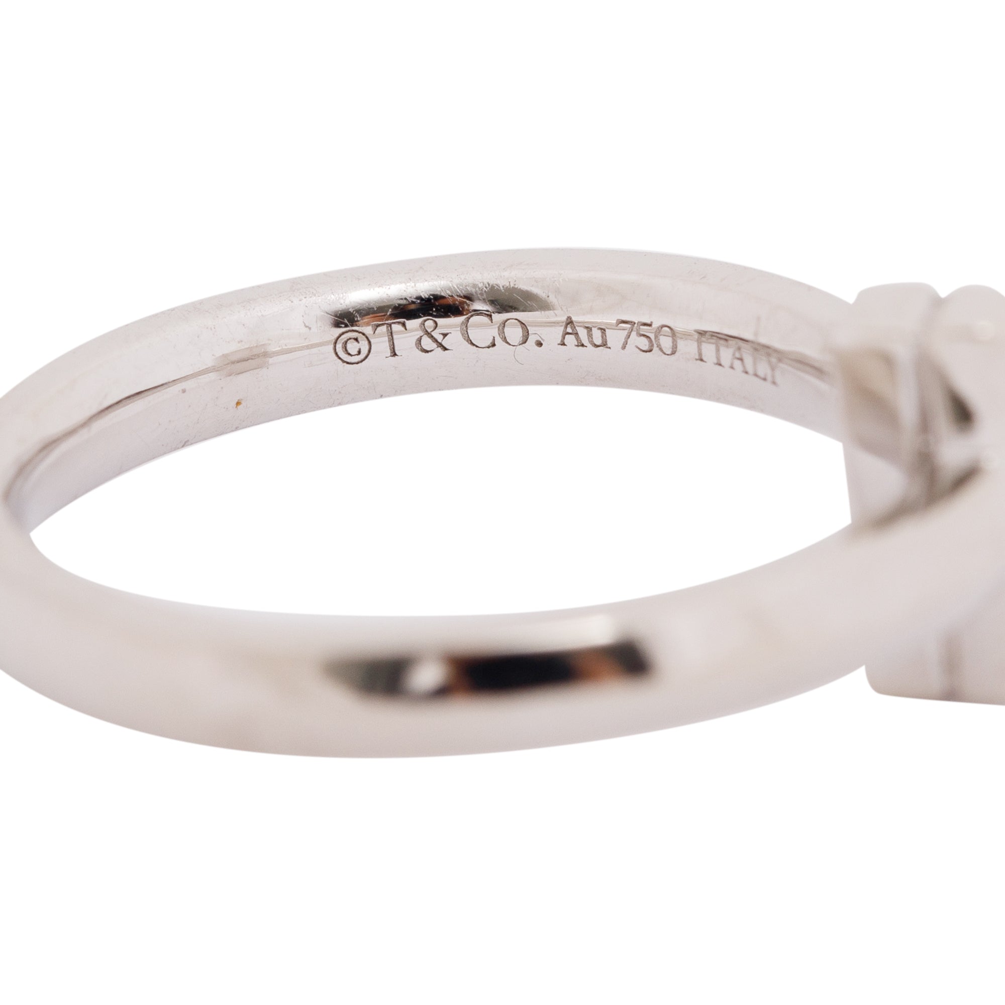 Tiffany & Co. 18k White Gold T1 Diamond Ring