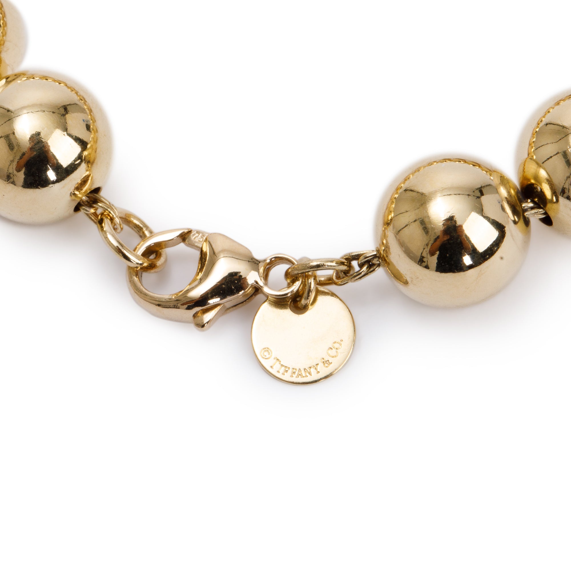 Tiffany & Co. 18k Yellow Gold 10 MM HardWear Ball Bracelet