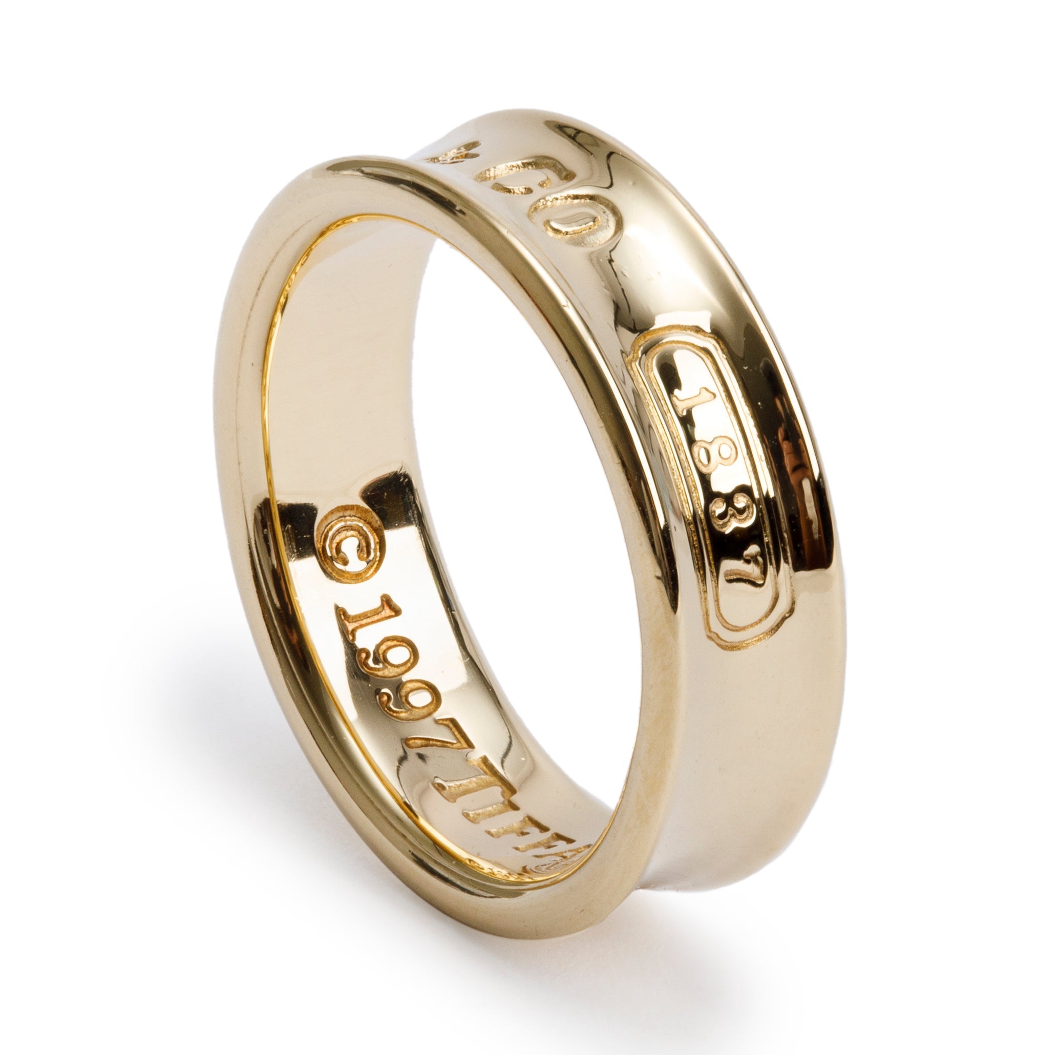 Tiffany & Co. 18k Yellow Gold 1837 Ring, Size 7