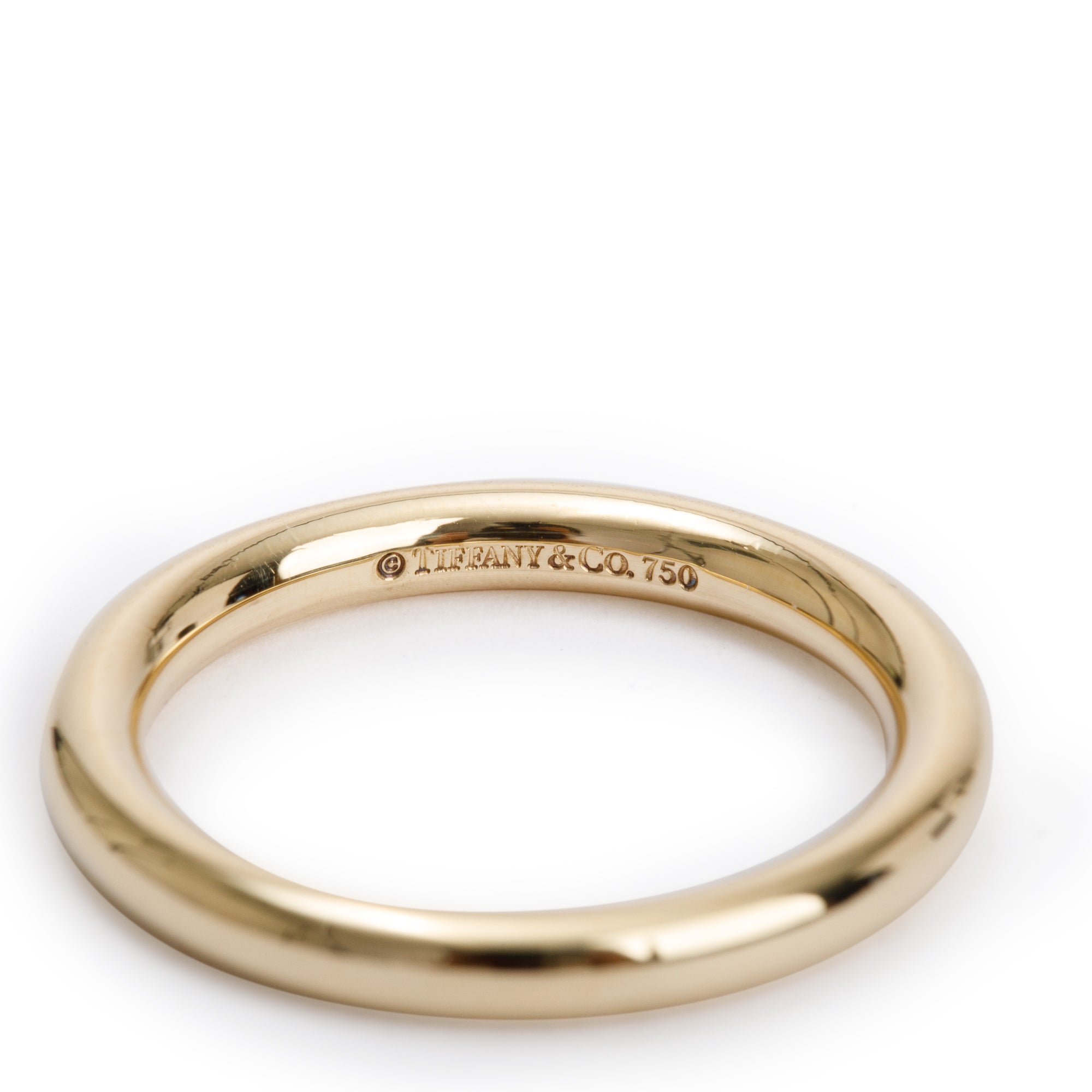 Tiffany & Co. 18k Yellow Gold 2.7MM Wedding Band Ring, Size 7