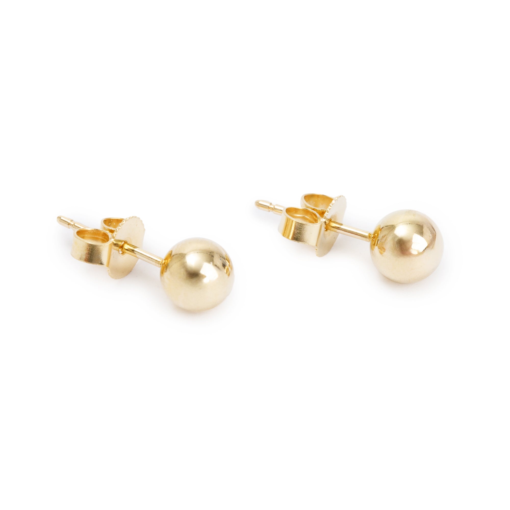 Tiffany & Co. 18k Yellow Gold 5MM HardWear Ball Earrings