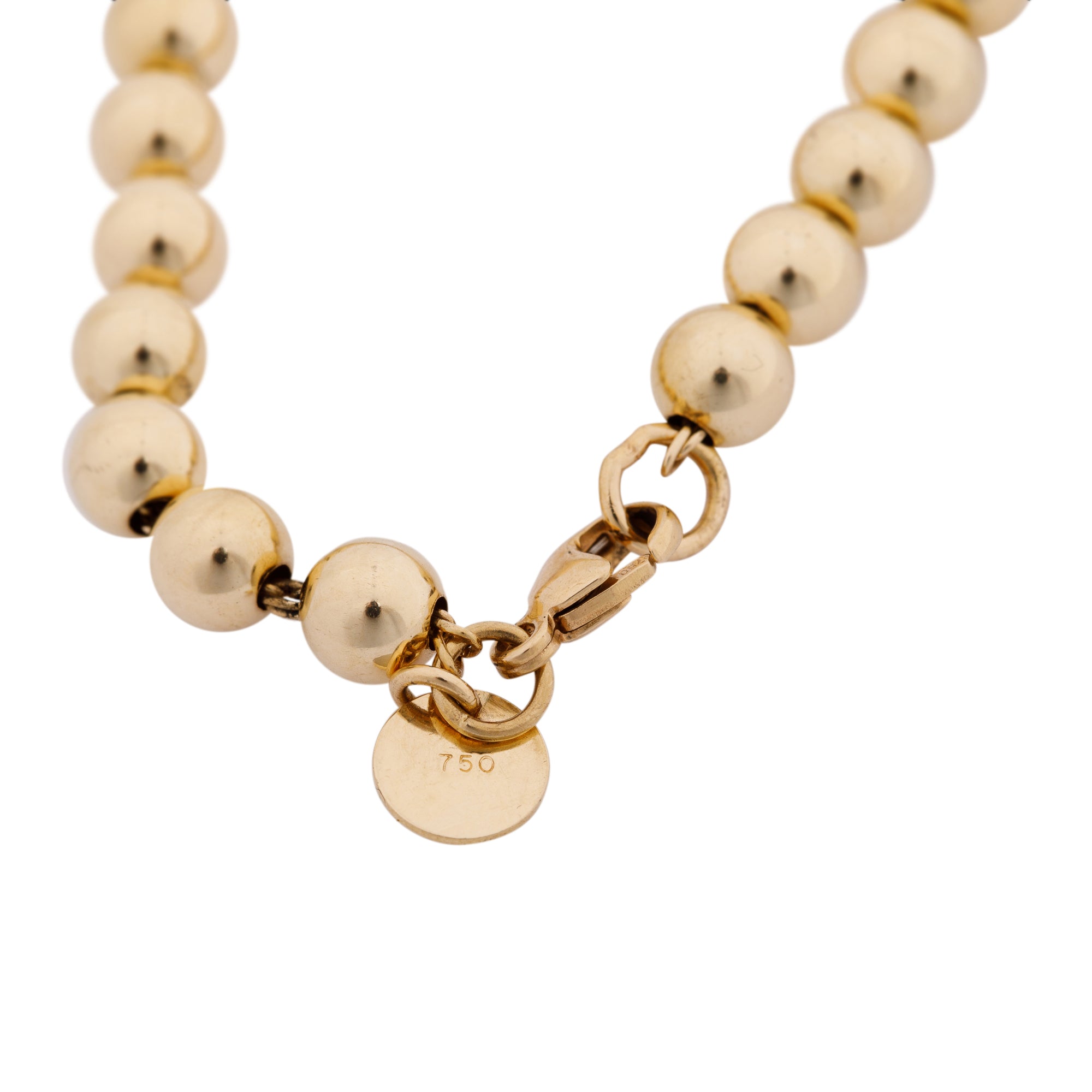 Tiffany & Co. 18k Yellow Gold 5.5 MM Bead Bracelet