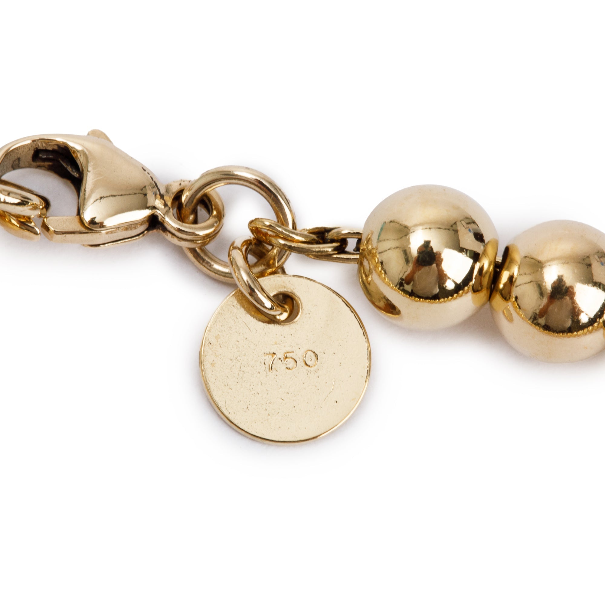 Tiffany & Co. 18k Yellow Gold 5.5 MM Bead Bracelet w/ Box