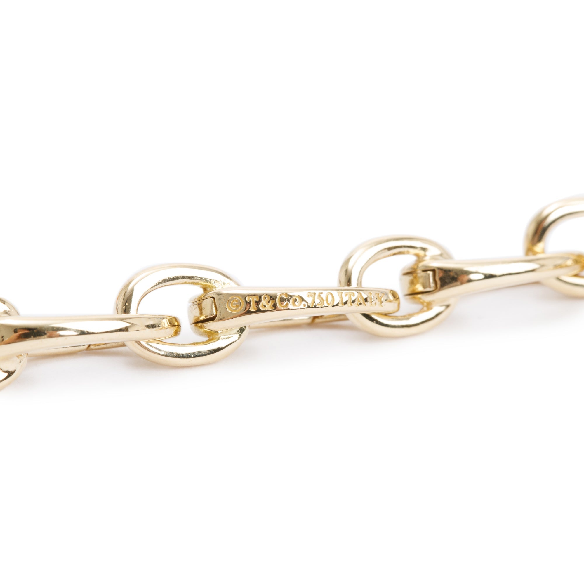 Tiffany & Co. 18k Yellow Gold Clasping Link Bracelet w/ Box