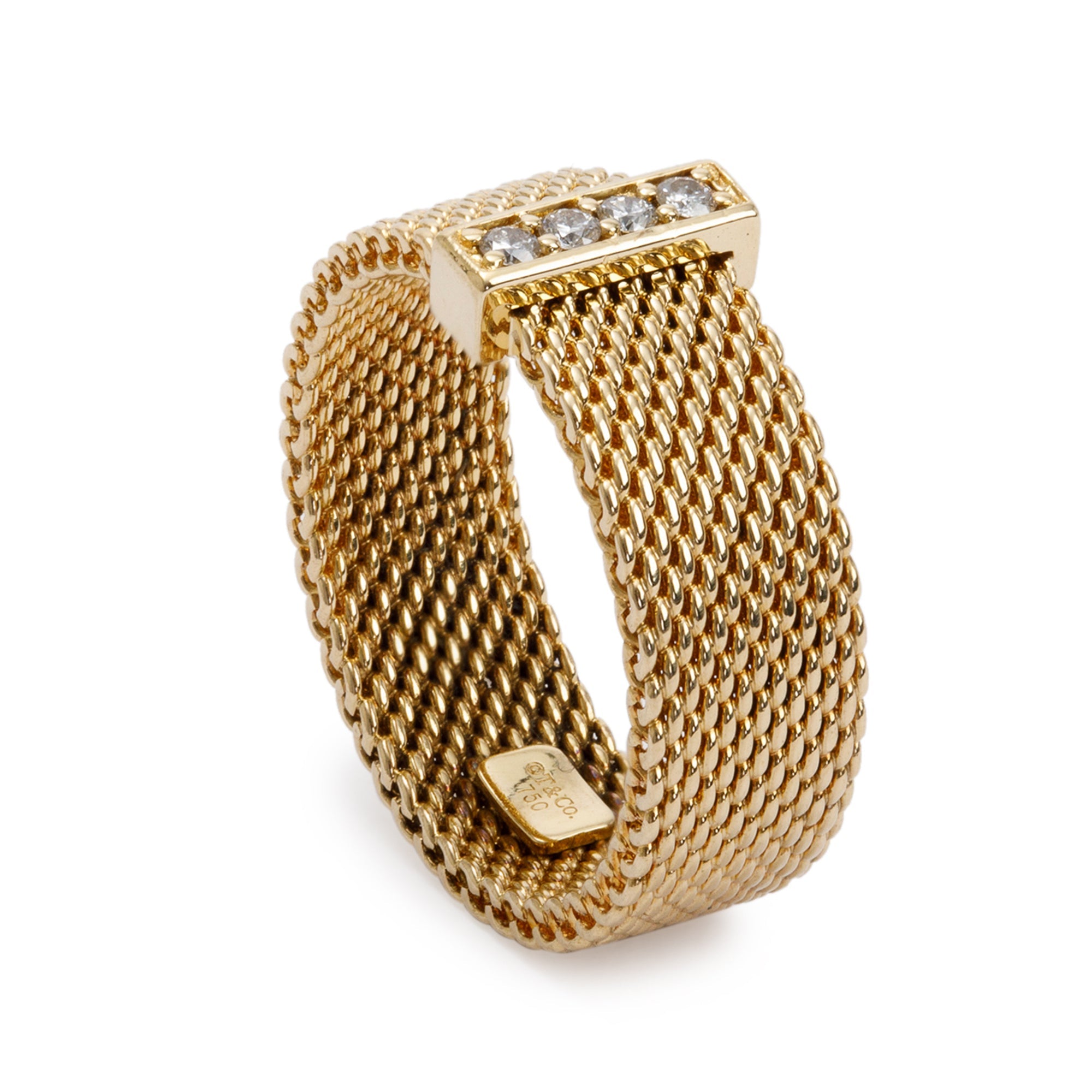 Tiffany & Co. 18k Yellow Gold Diamond Somerset Ring, Size 6.5