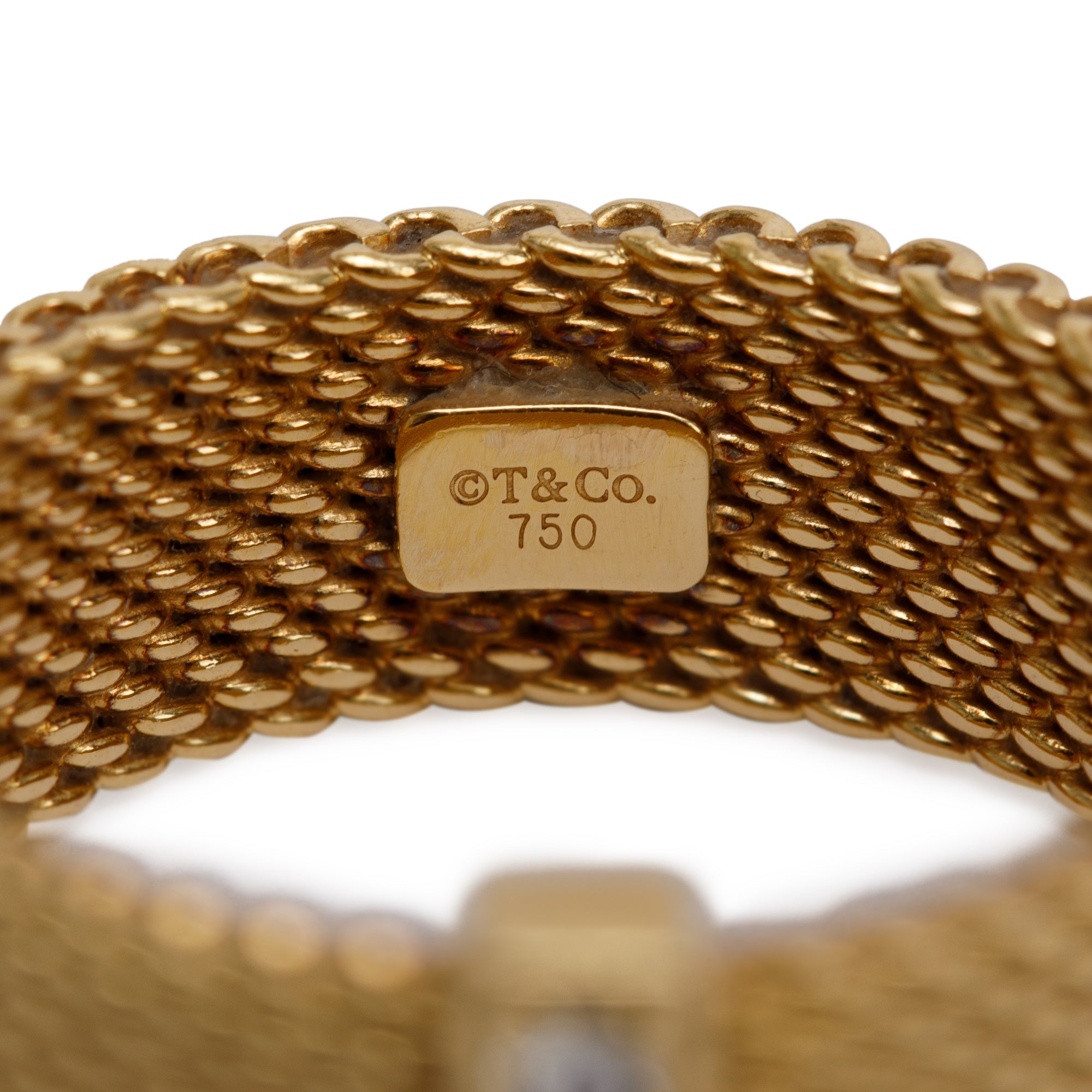 Tiffany & Co. 18k Yellow Gold Diamond Somerset Ring w/ Box