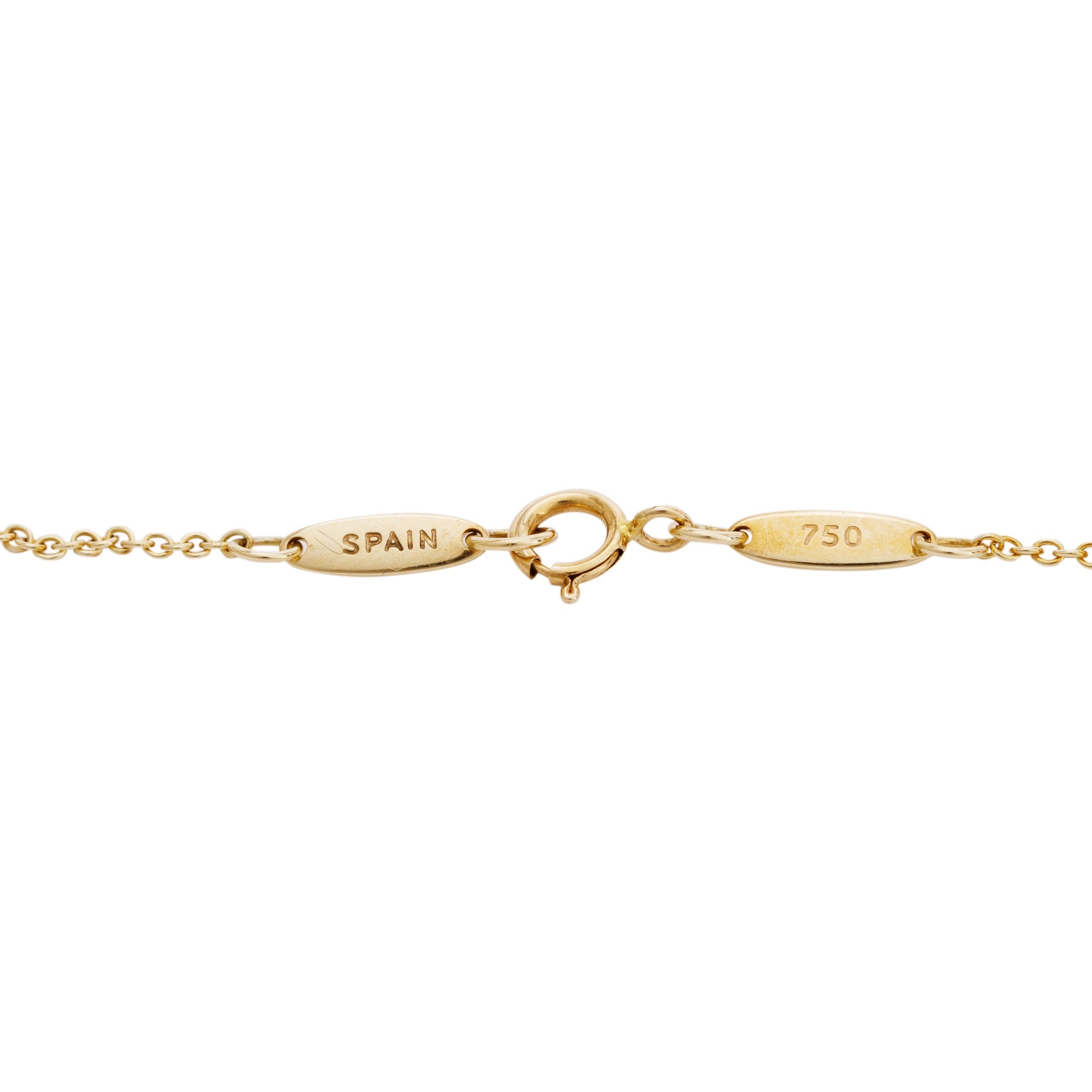 Tiffany & Co. 18k Yellow Gold Elsa Peretti 5 Open Heart Station Necklace w/ Box