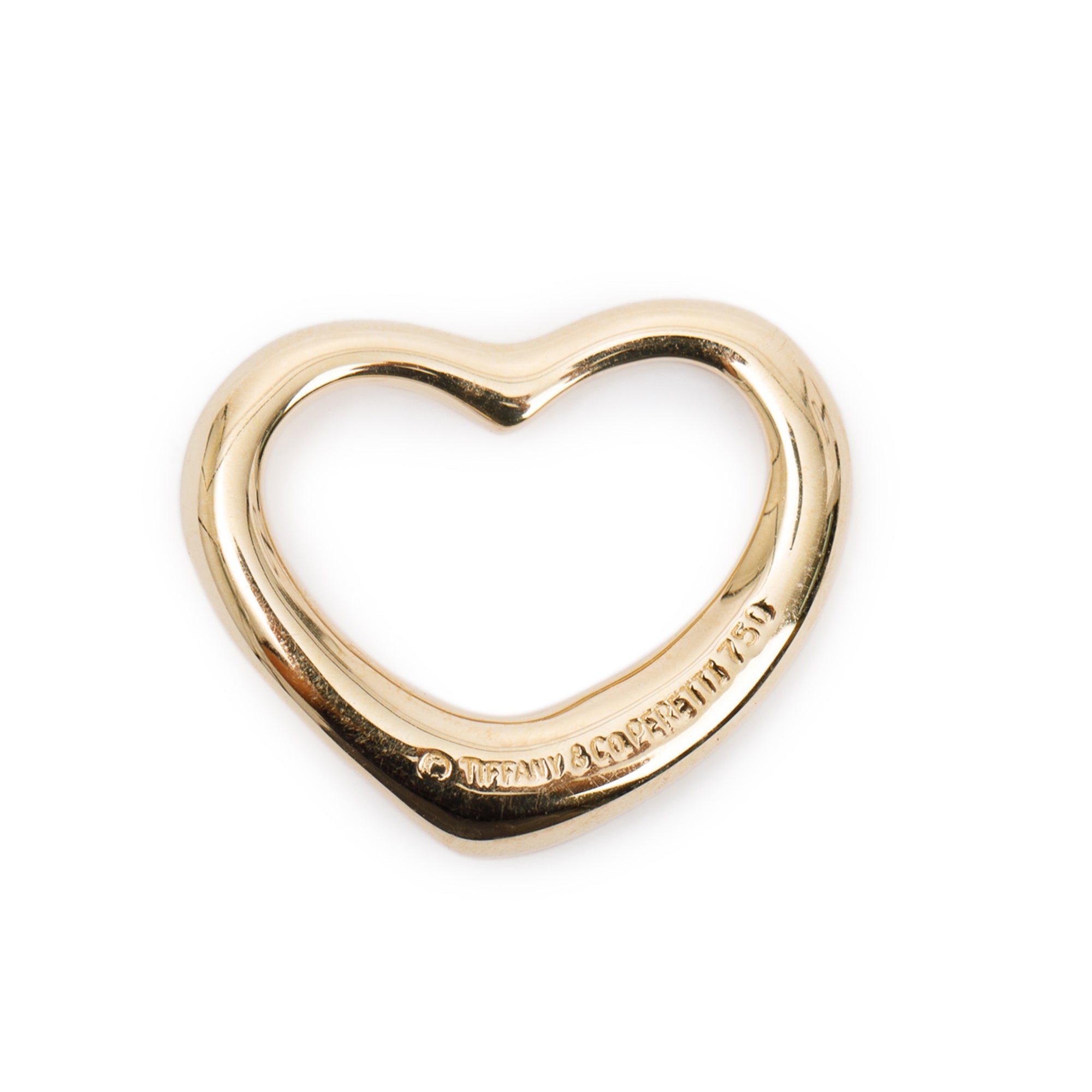 Tiffany & Co. 18k Yellow Gold Elsa Peretti Open Heart Pendant, 22 MM