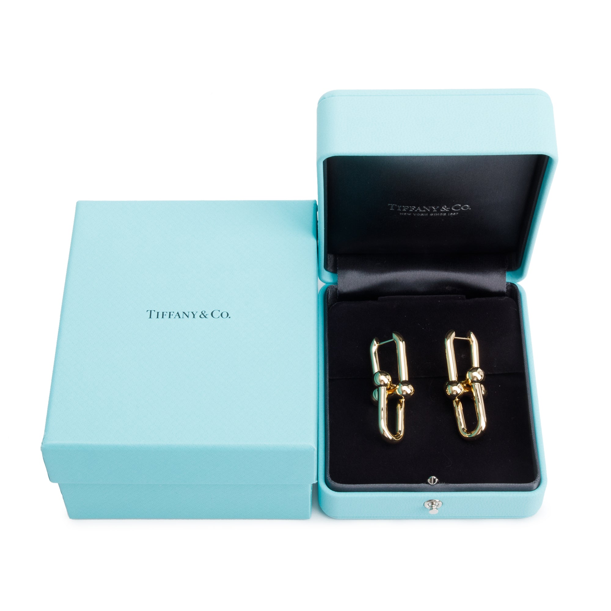 Tiffany & Co. 18k Yellow Gold HardWear Extra Large Link Earrings w/ Box & Receipt