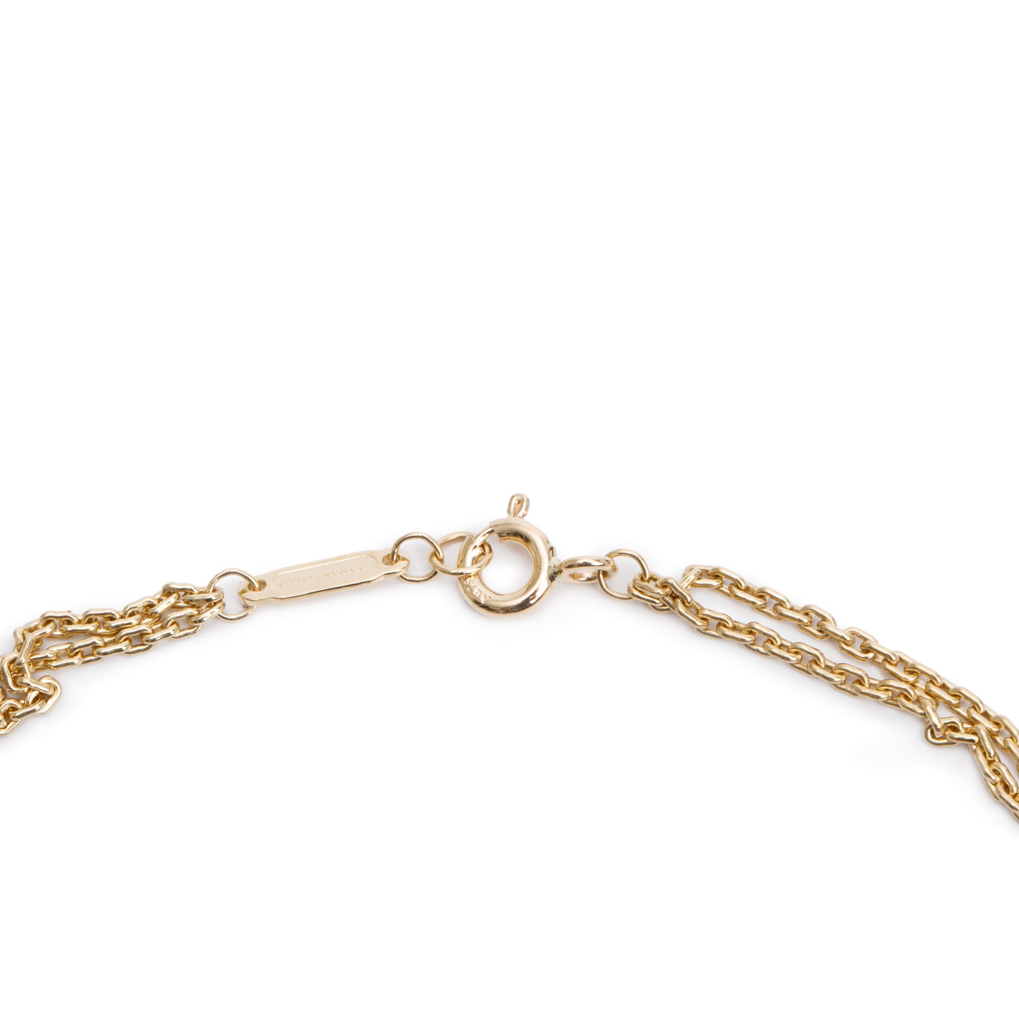 Tiffany & Co. 18k Yellow Gold HardWear Large Double Link Pendant Necklace w/ Box