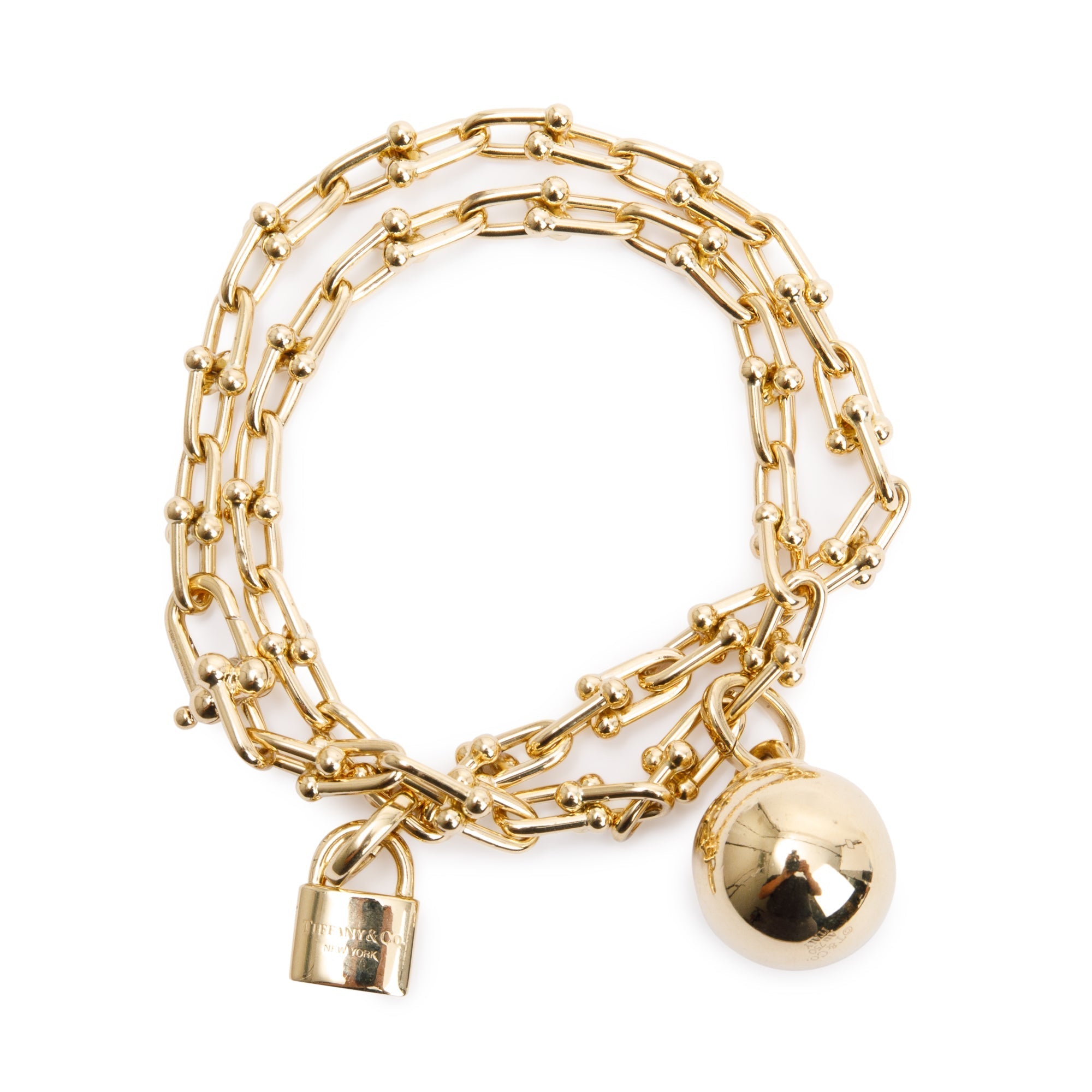 Tiffany & Co. 18k Yellow Gold HardWear Small Wrap Bracelet w/ Box