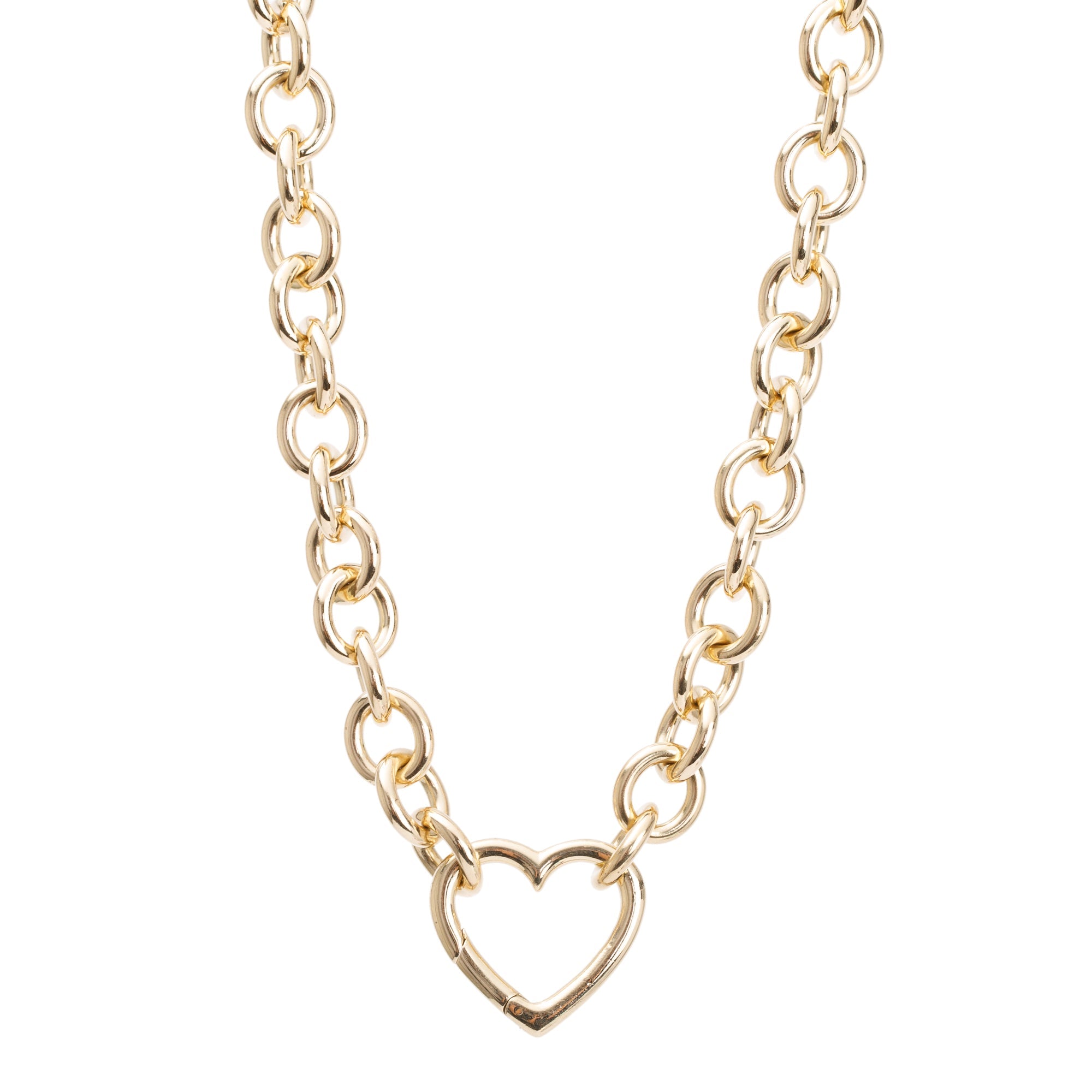 Tiffany & Co. 18k Yellow Gold Heart Clasp Collar Necklace w/ Box