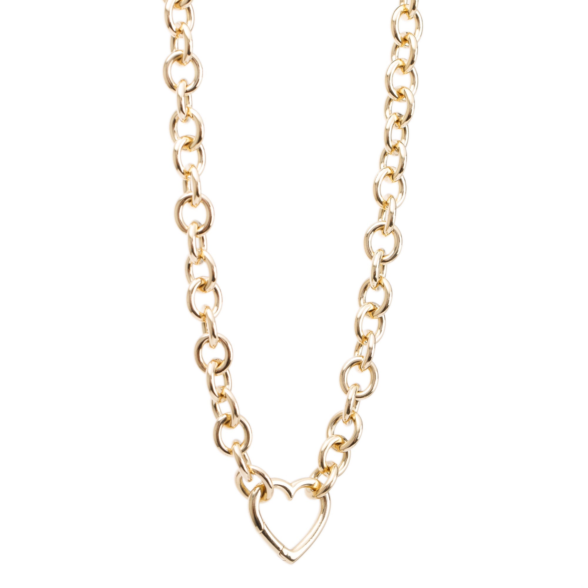 Tiffany & Co. 18k Yellow Gold Heart Clasp Collar Necklace w/ Box