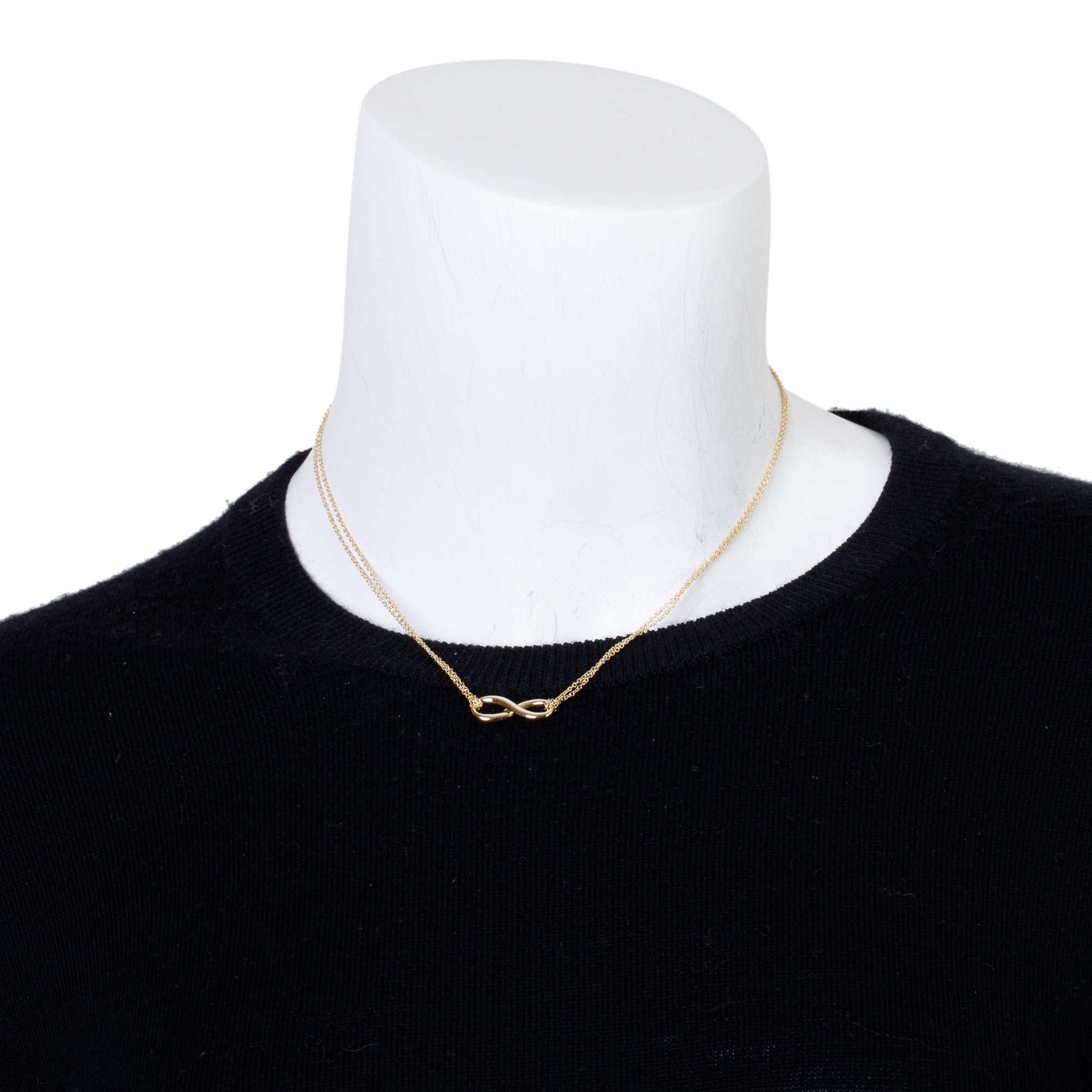 Tiffany & Co. 18k Yellow Gold Infinity Pendant Necklace