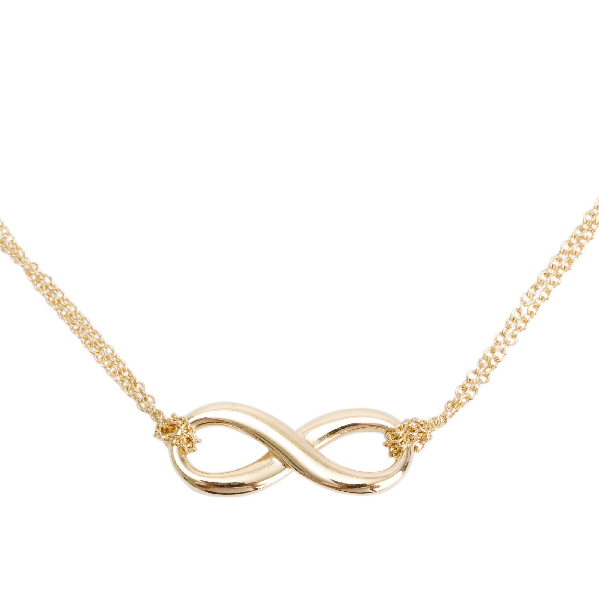 Tiffany & Co. 18k Yellow Gold Infinity Pendant Necklace