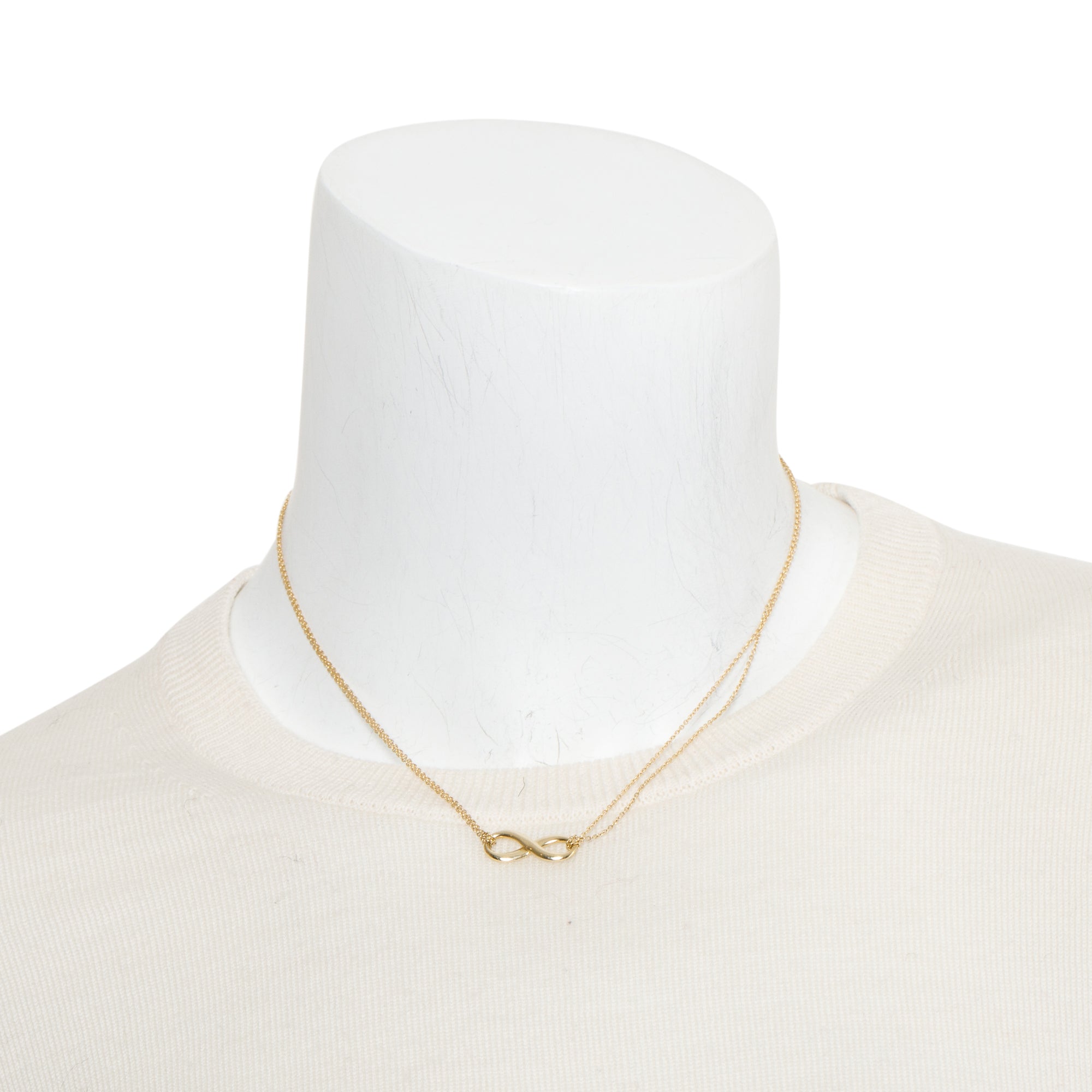 Tiffany & Co. 18k Yellow Gold Infinity Pendant Necklace w/ Box