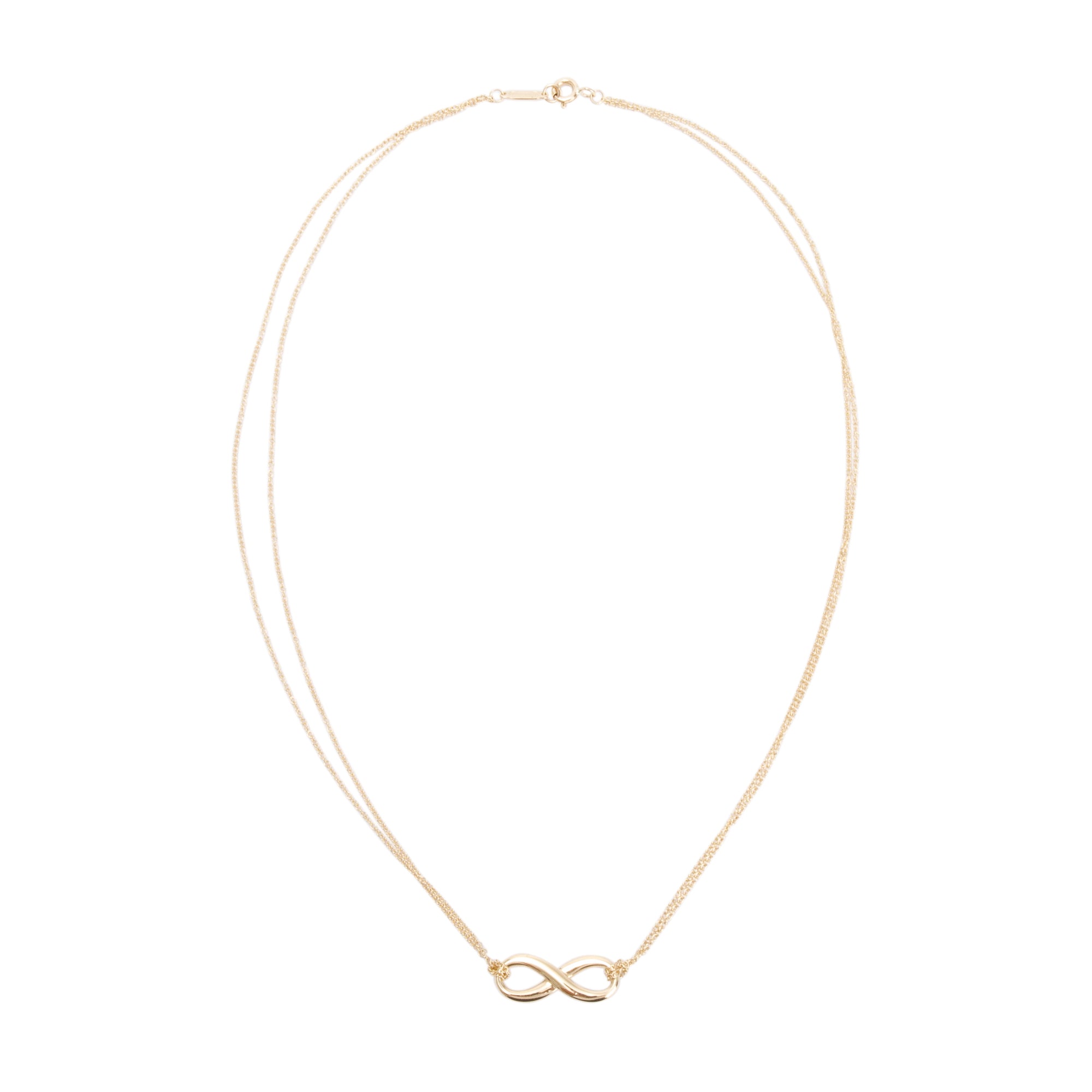 Tiffany & Co. 18k Yellow Gold Infinity Pendant Necklace
