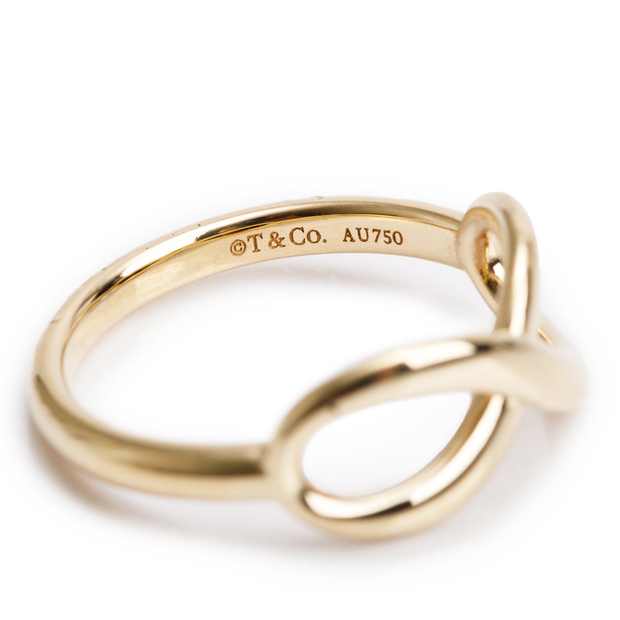Tiffany & Co. 18k Yellow Gold Infinity Ring, Size 5