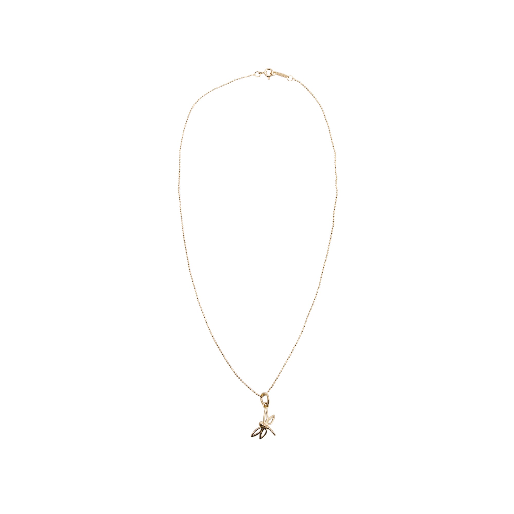 Tiffany & Co. 18k Yellow Gold Mini Dragonfly Pendant Necklace w/ Box