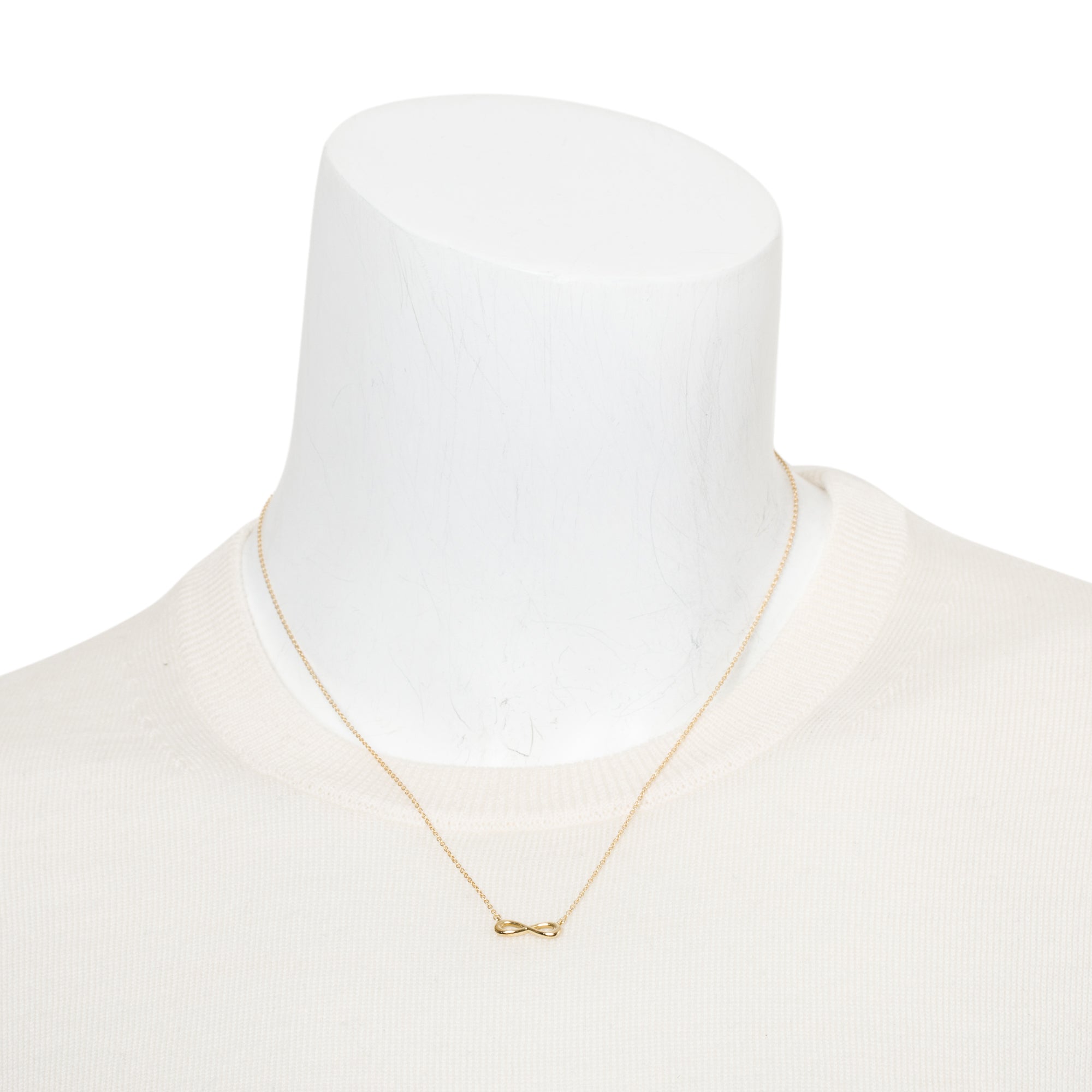 Tiffany & Co. 18k Yellow Gold Mini Infinity Pendant Necklace w/ Box