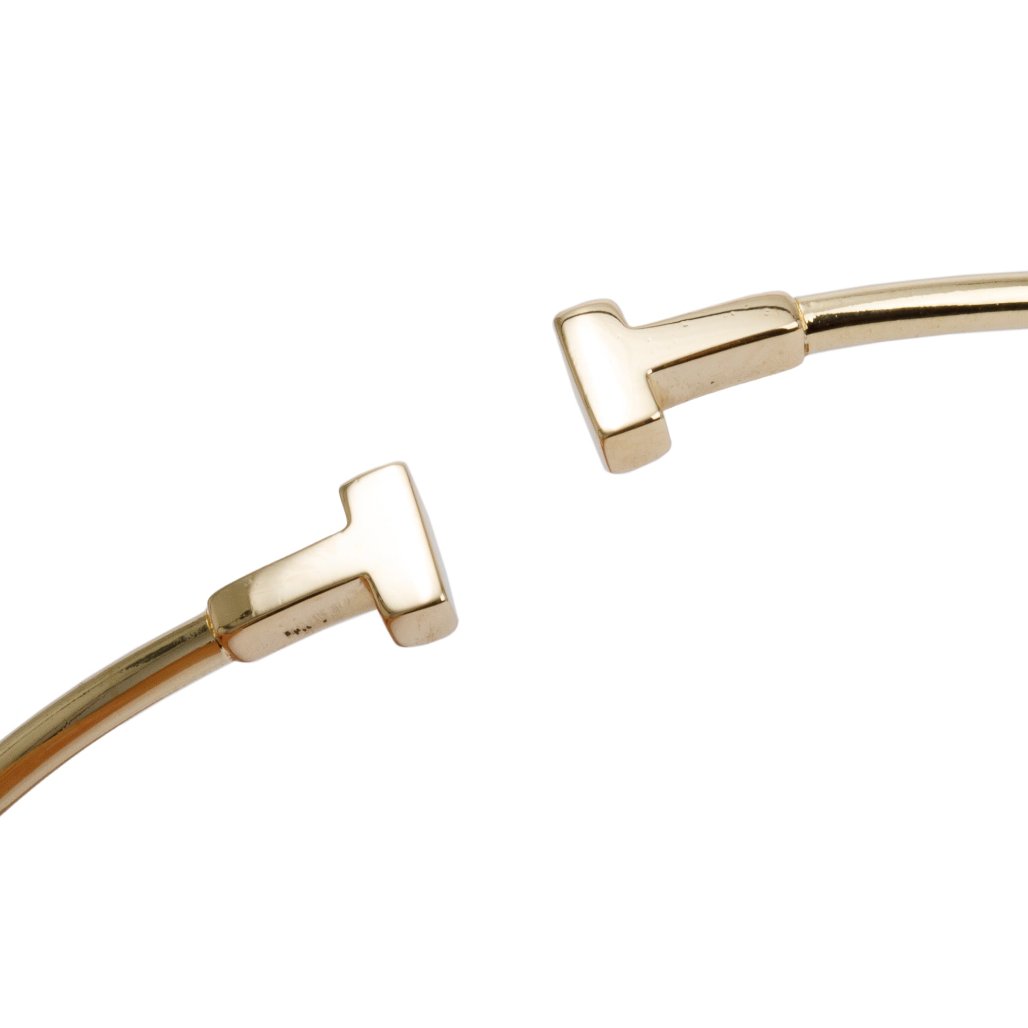 Tiffany & Co. 18k Yellow Gold Narrow T Wire Bracelet w/ Box