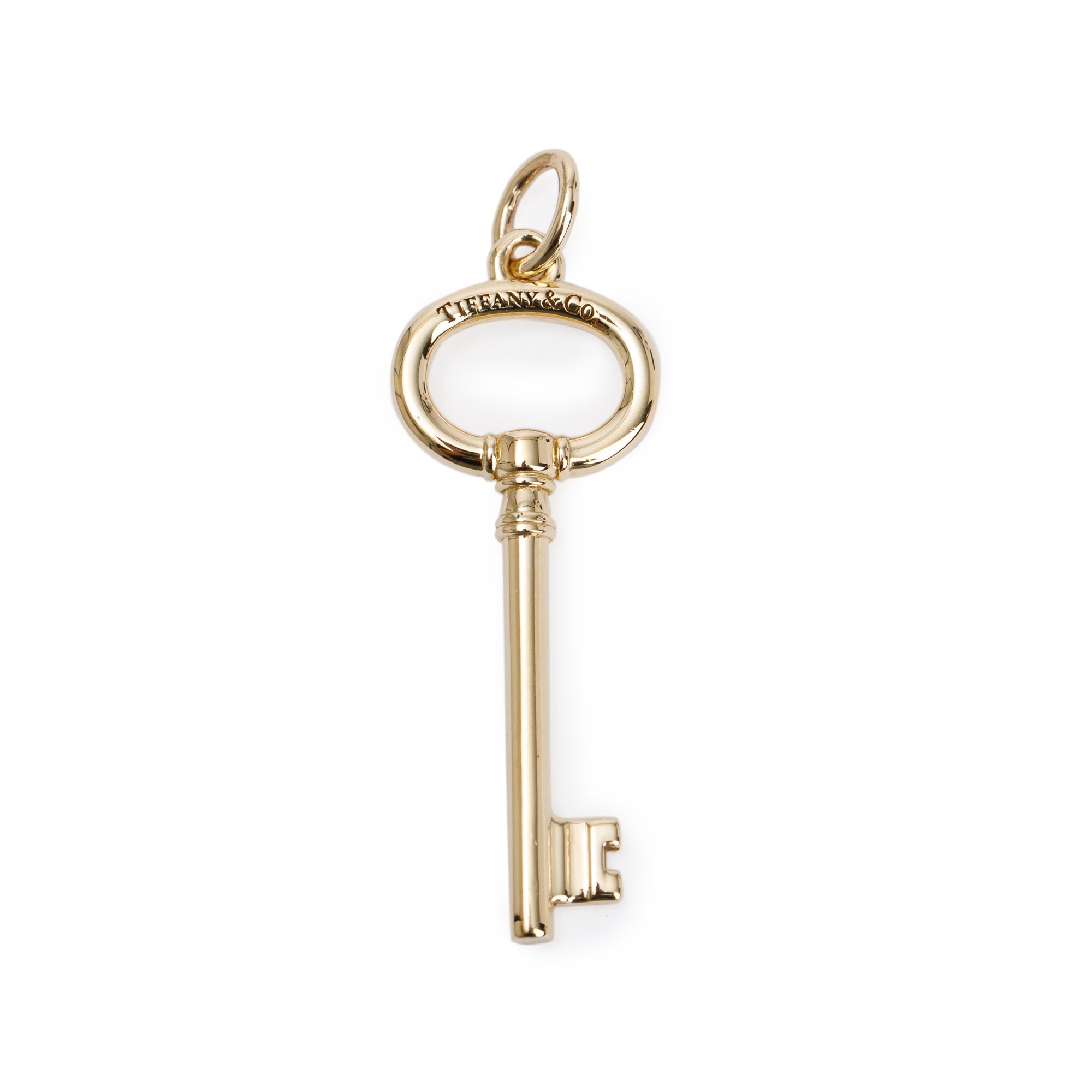 Tiffany & Co. 18k Yellow Gold Oval Key Pendant