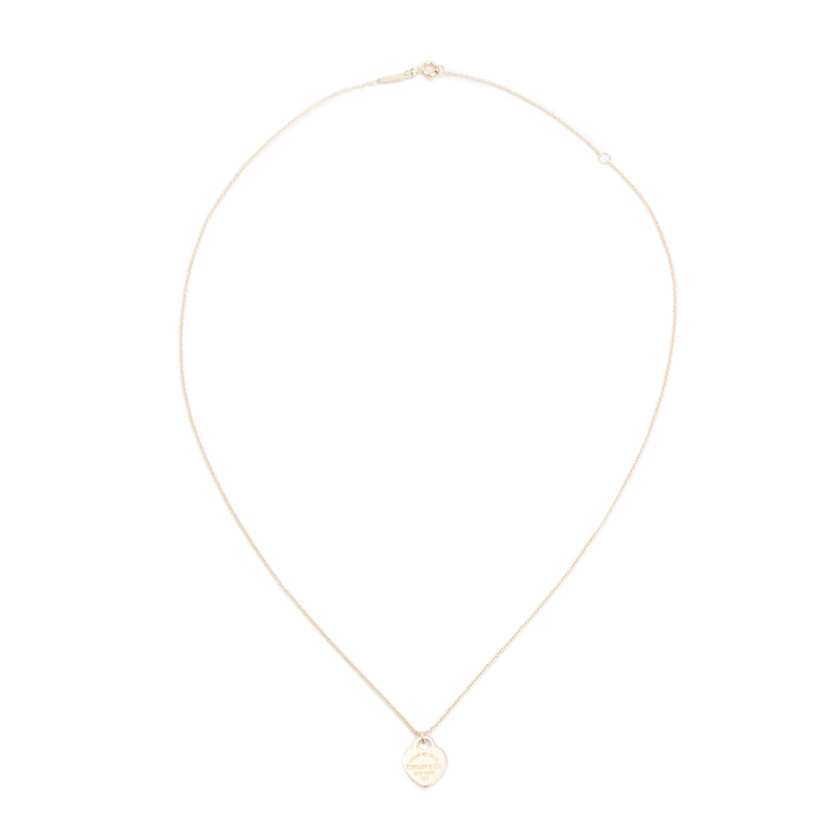 Gold Necklace Tiffany Mini Heart Tag Necklace Return To Tiffany