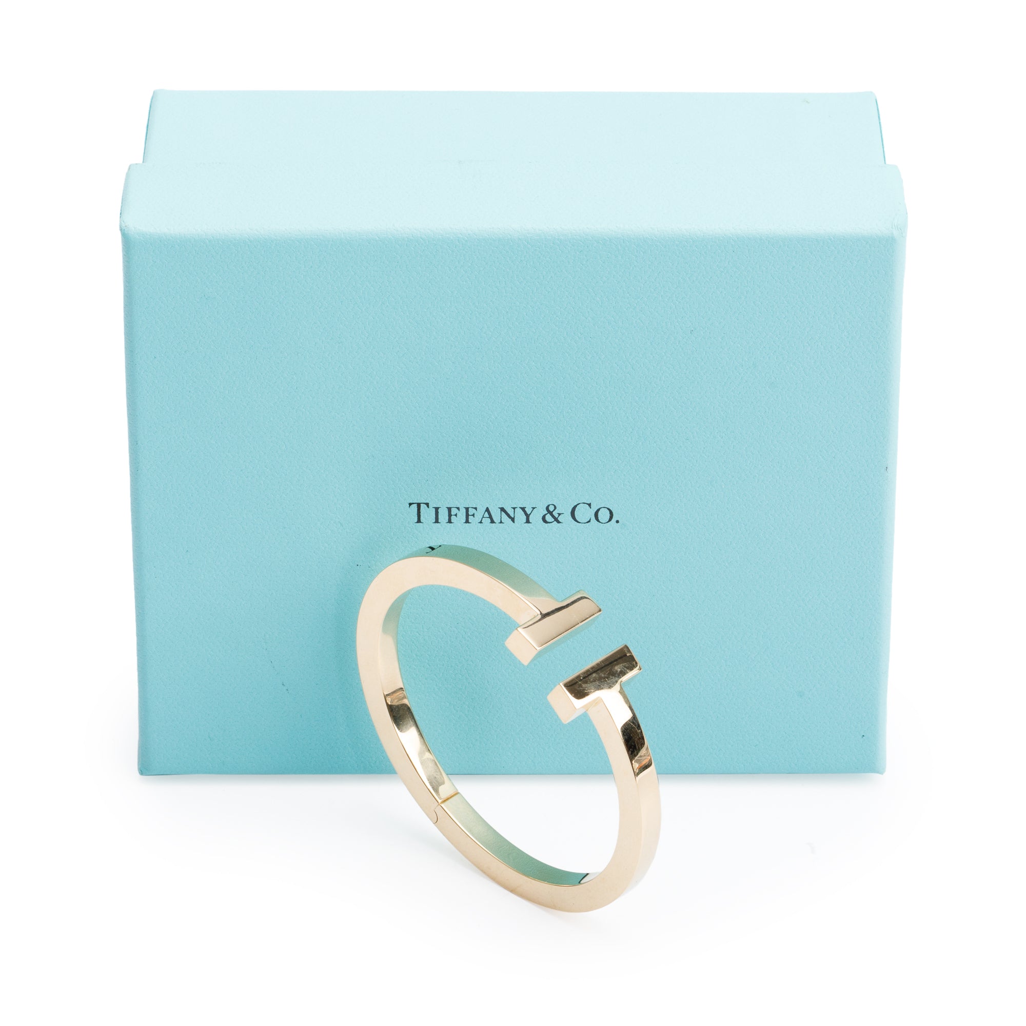 Tiffany & Co. 18k Yellow Gold T Square Bracelet w/ Box