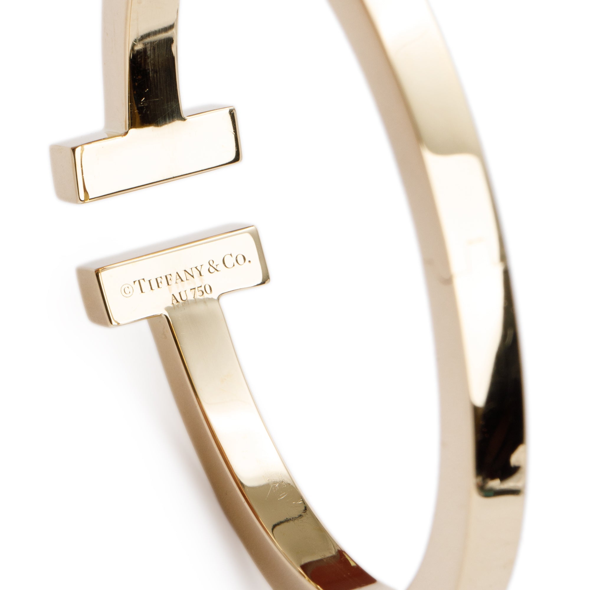 Tiffany & Co. 18k Yellow Gold T Square Bracelet w/ Box