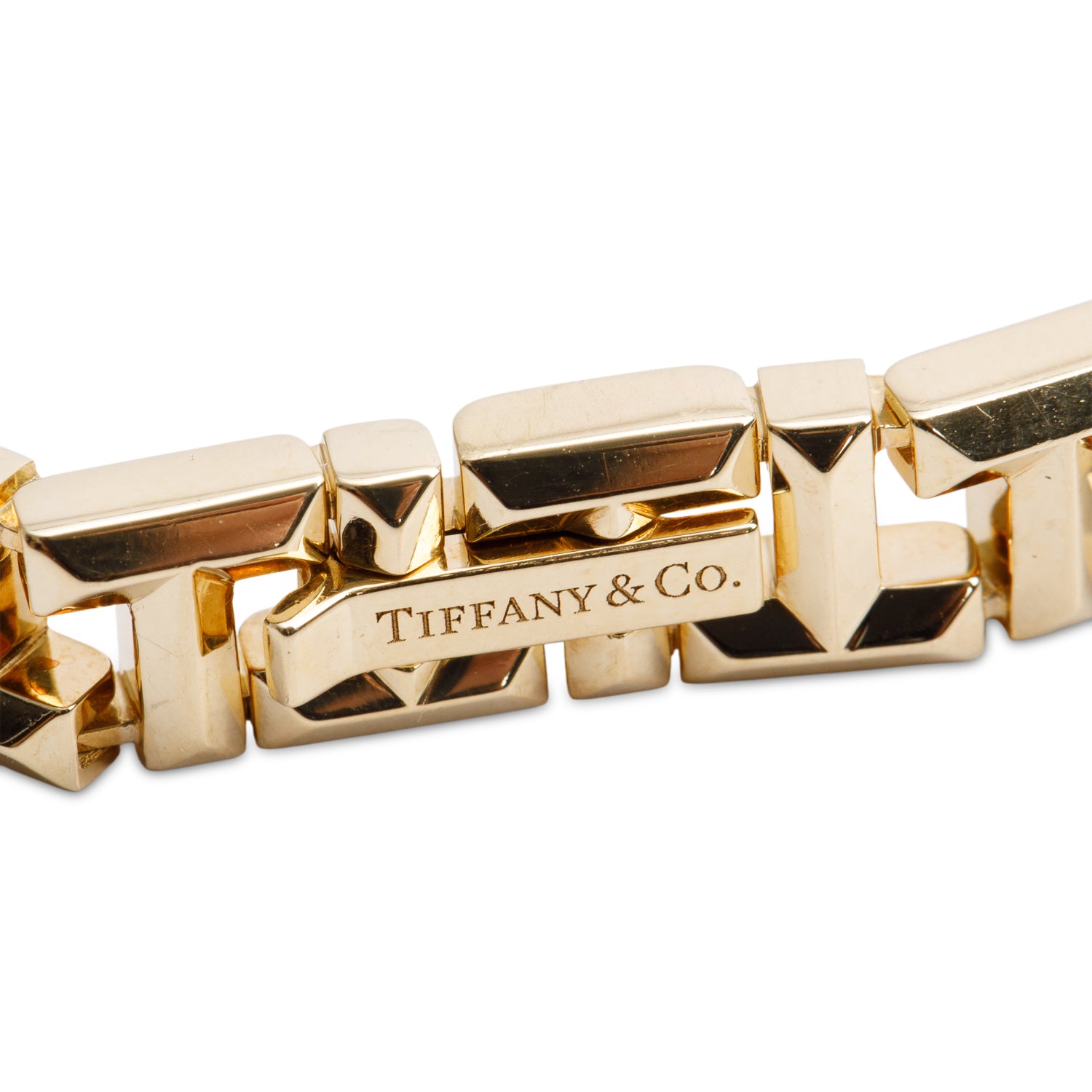 Tiffany & Co. 18k Yellow Gold T True Narrow Bracelet w/ Box