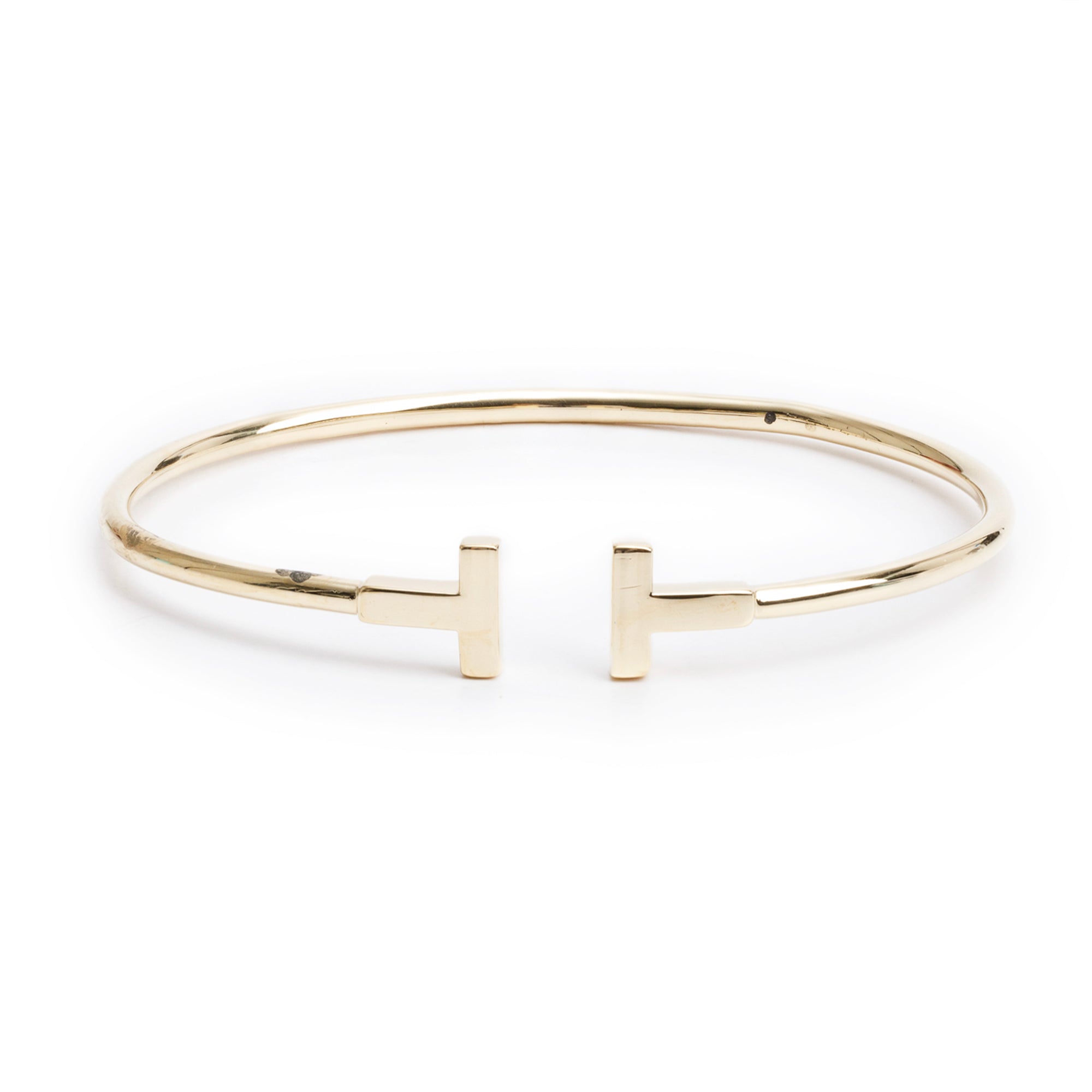 Tiffany & Co. 18k Yellow Gold T Wire Bracelet w/ Box