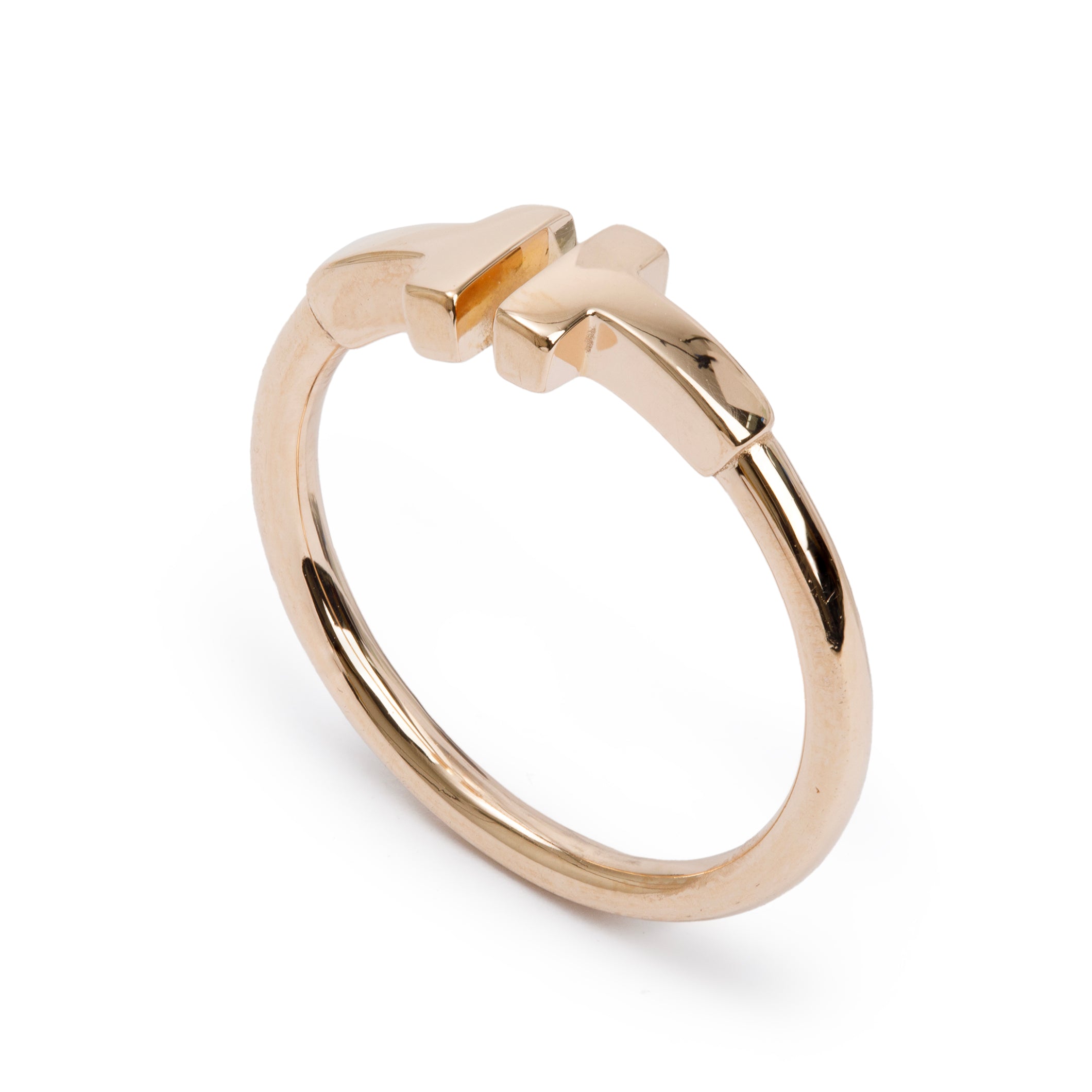 Tiffany & Co. 18k Yellow Gold T Wire Ring, Size 7