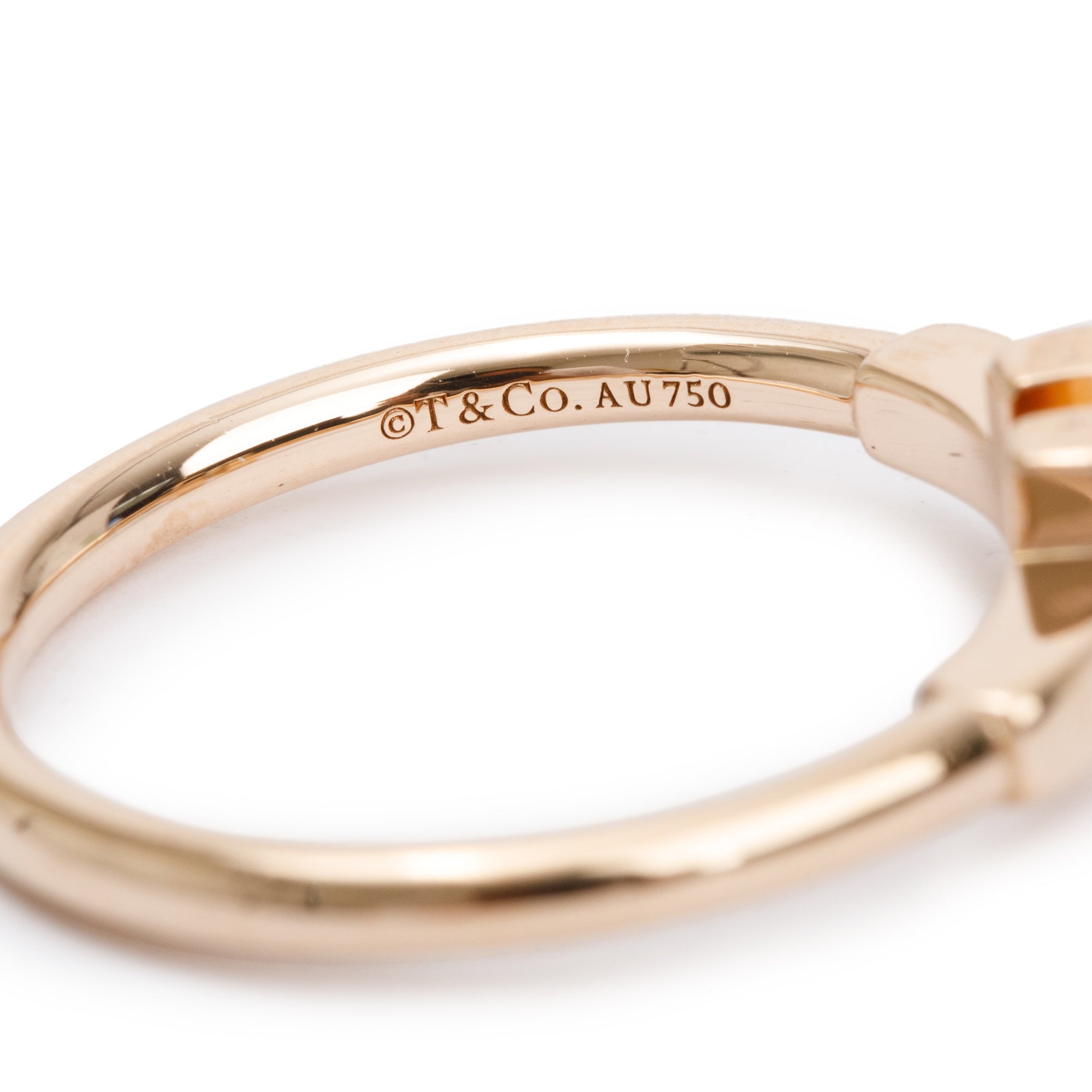 Tiffany & Co. 18k Yellow Gold T Wire Ring, Size 7