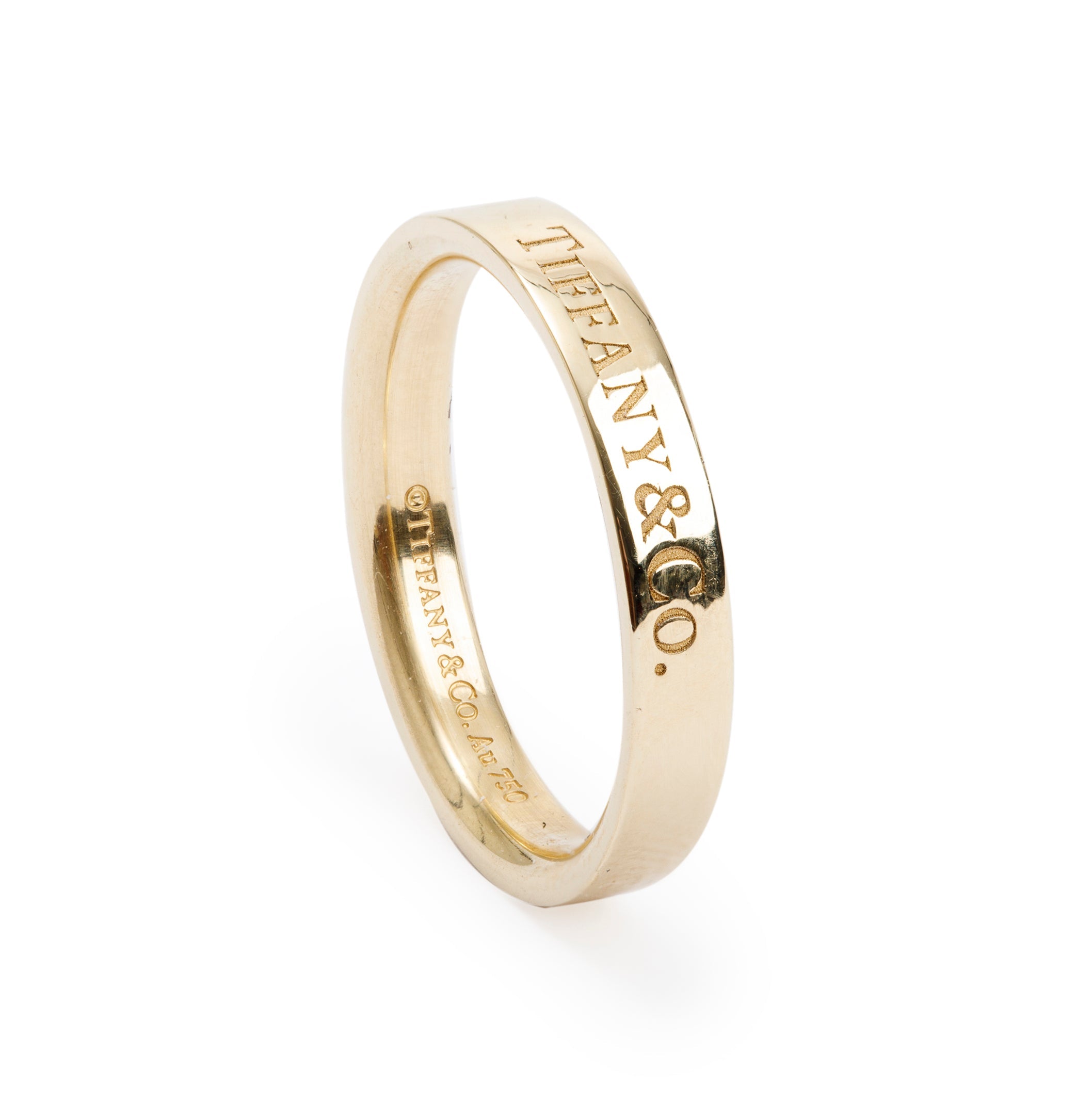 Tiffany & Co. 18k Yellow Gold 'Tiffany & Co.' 3 MM Band Ring, Size 5.75