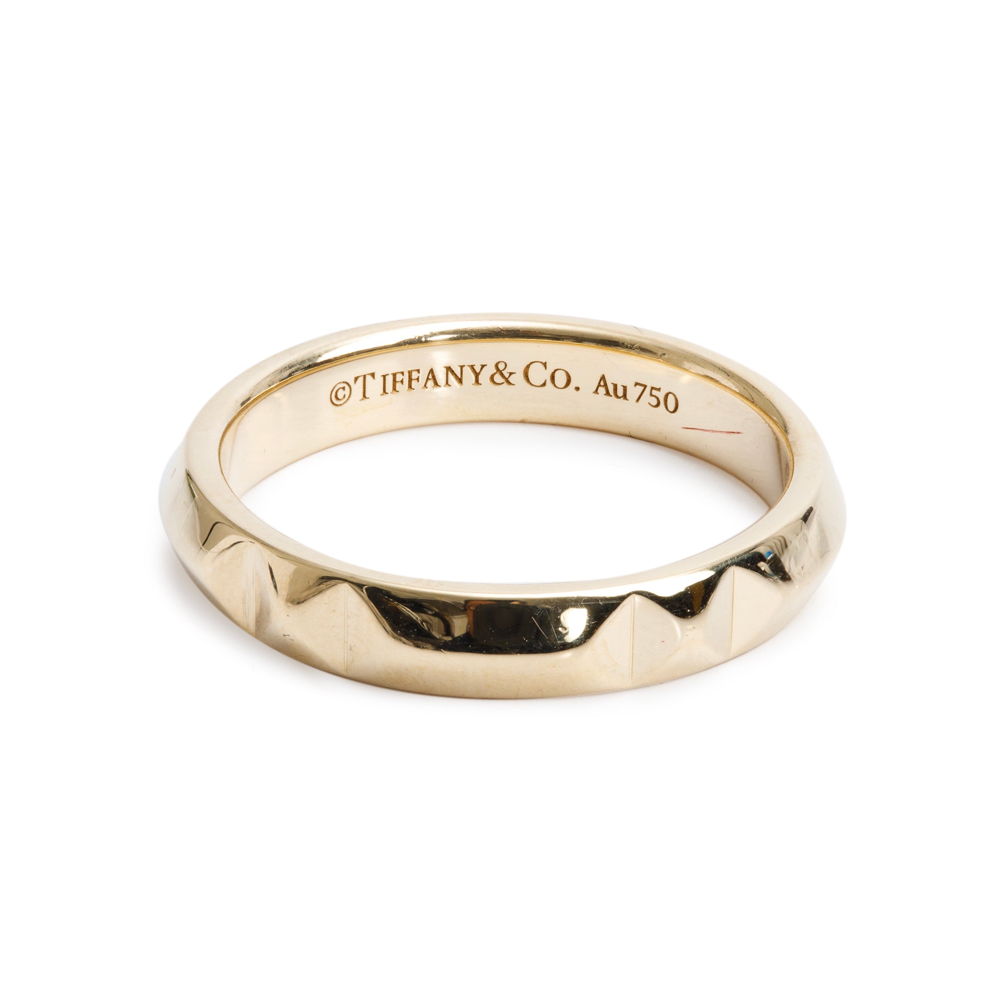 Tiffany & Co. 18k Yellow Gold True 4 MM Band Ring, Size 9.5 w/ Box