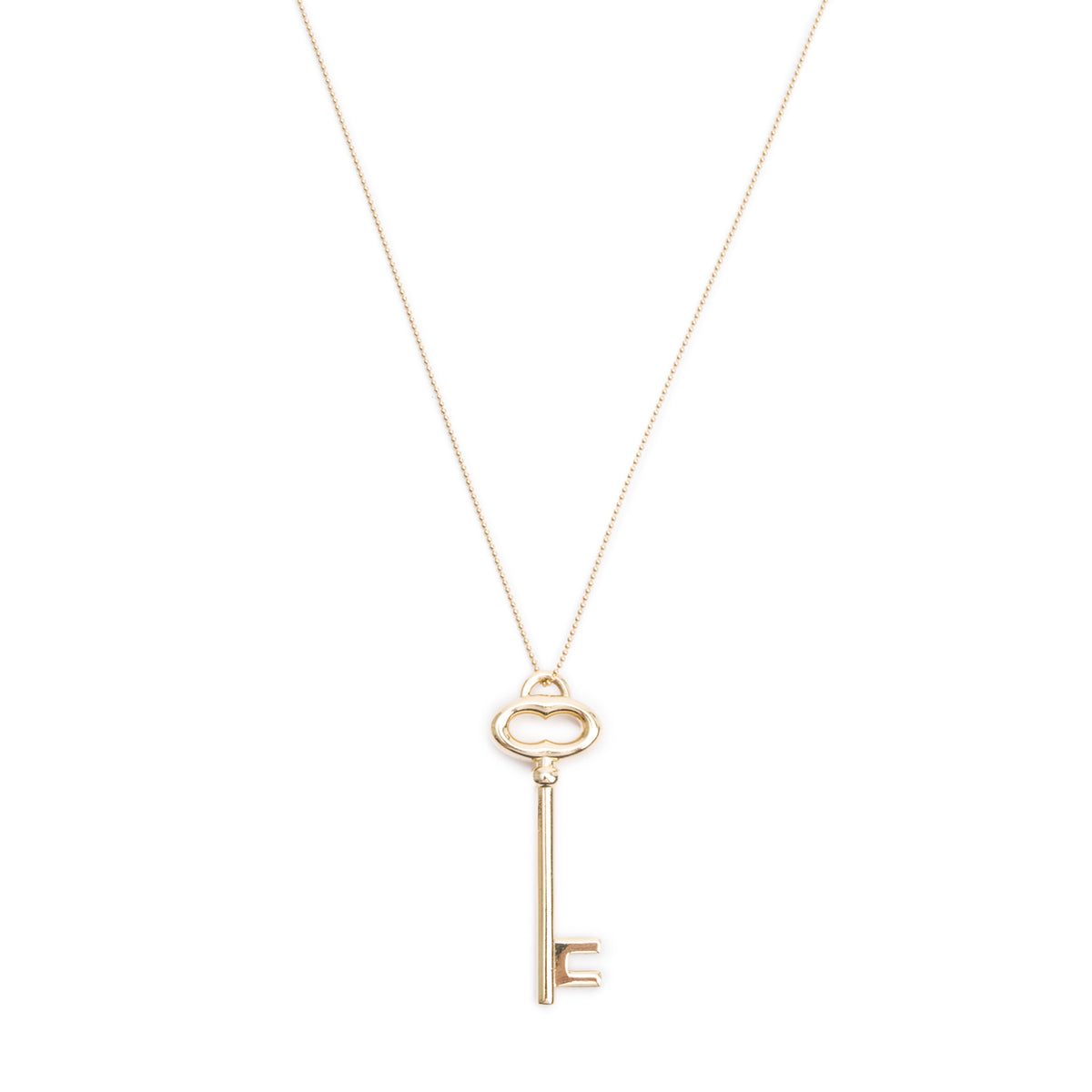 Tiffany Co 18k Yellow Gold Vintage Oval Key Pendant Necklace W Box tiffany-co-18k-yellow-gold-vintage-oval-key-pendant-necklace-w-box