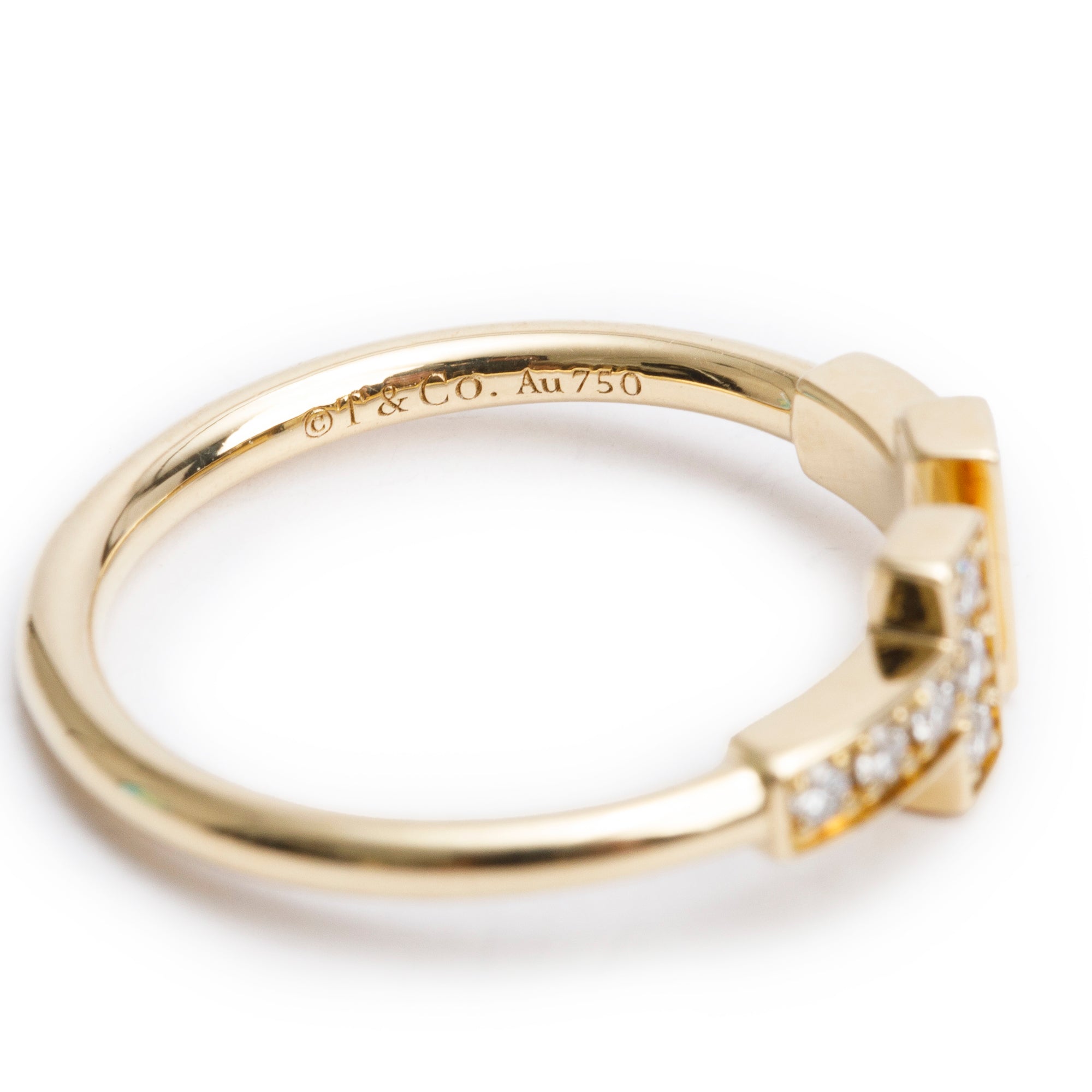 Tiffany & Co. 2024 18k Yellow Gold T Wire Diamond Ring, Size 5 w/ Box & Receipt