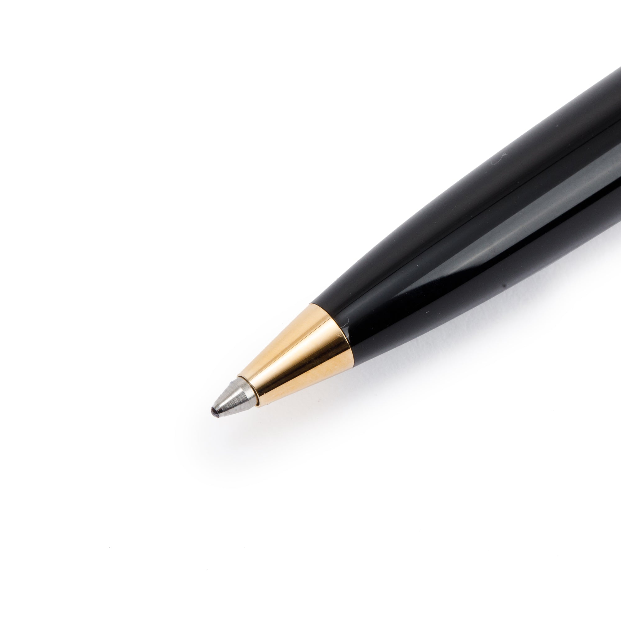 Tiffany & Co. Black Lacquer Atlas Ballpoint Pen w/ Box