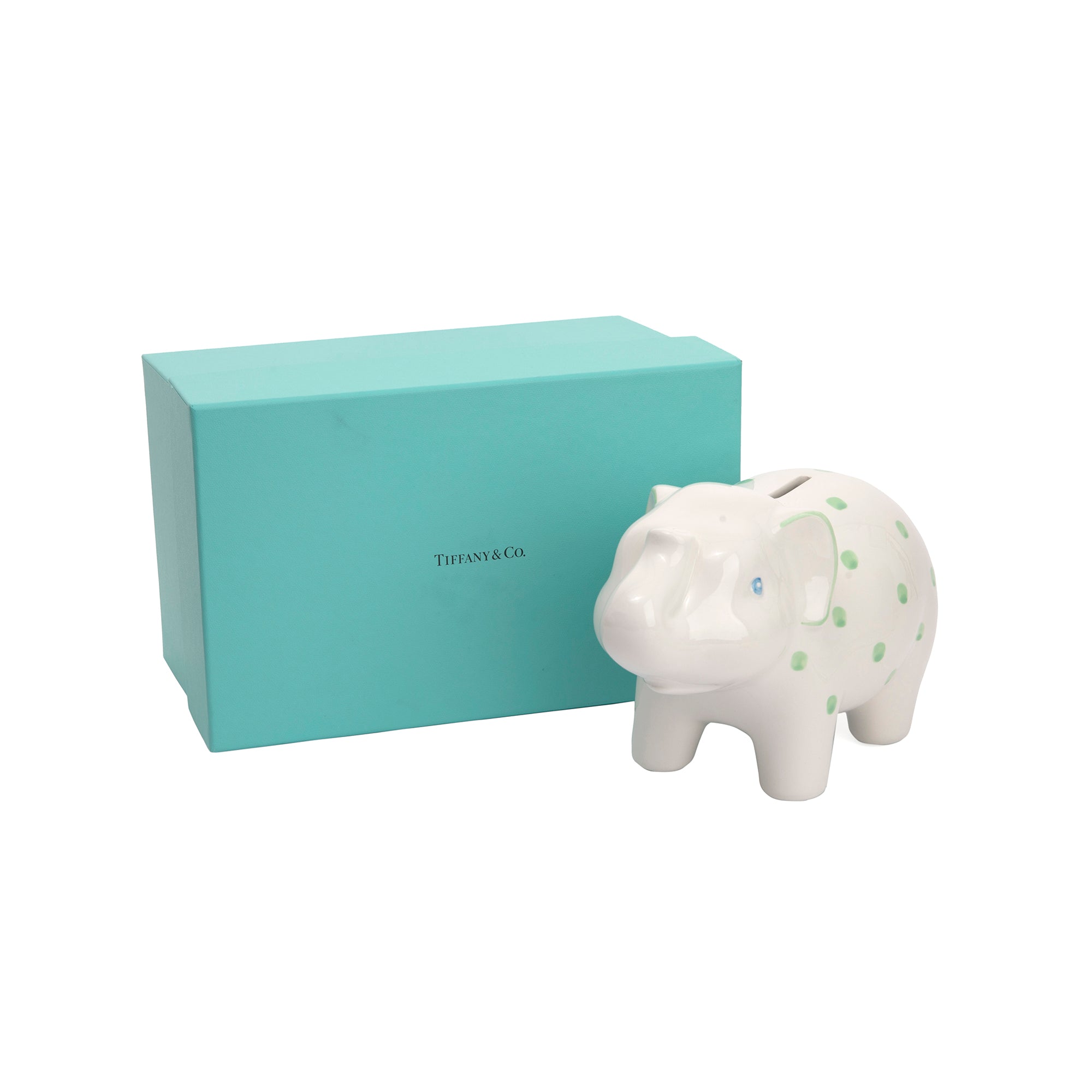 Tiffany & Co. Earthenware Este Ceramiche Elephant Bank w/ Box